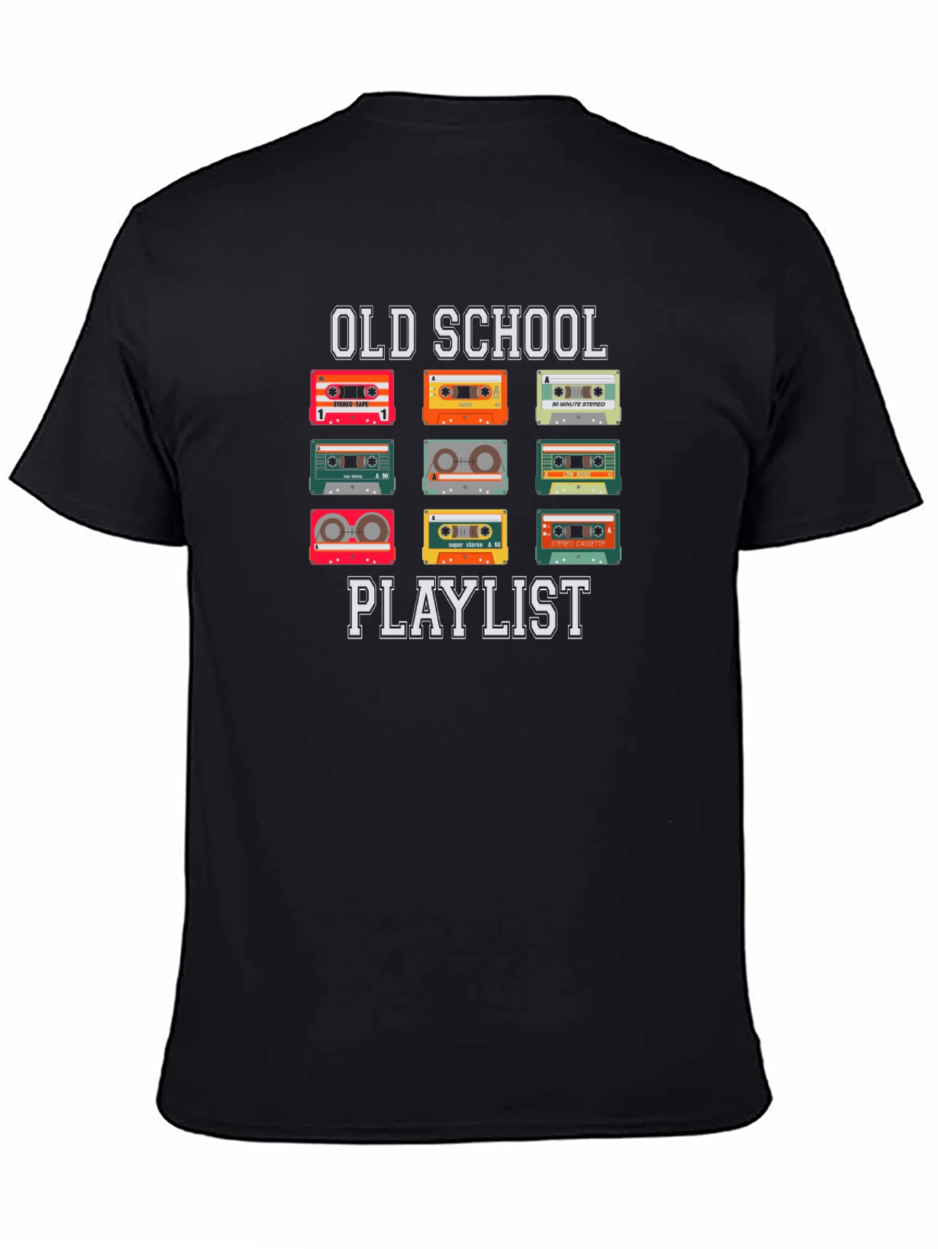Old School Playlist Retro Cassette Tape T-Shirt
