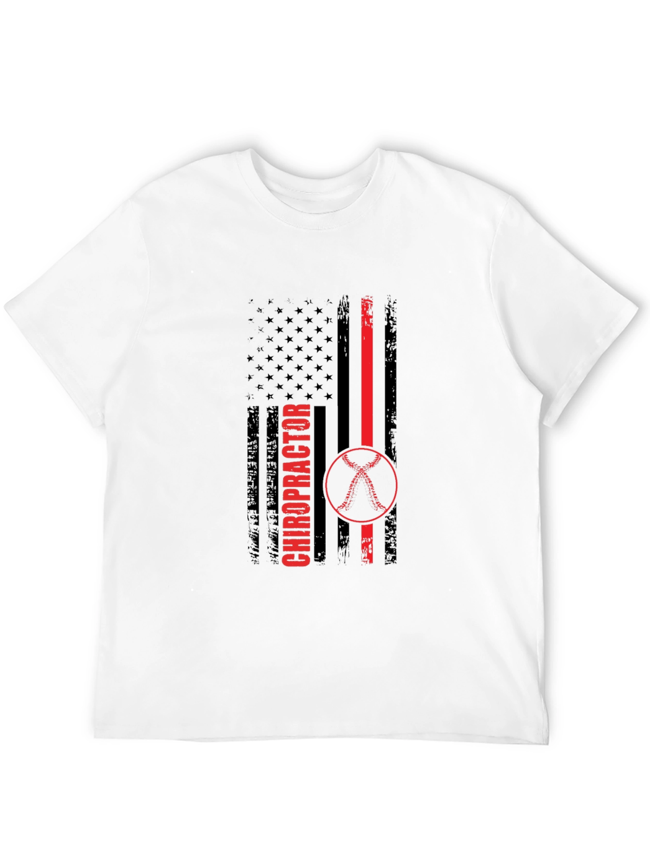 Chiropractor American Flag Graphic T-Shirt