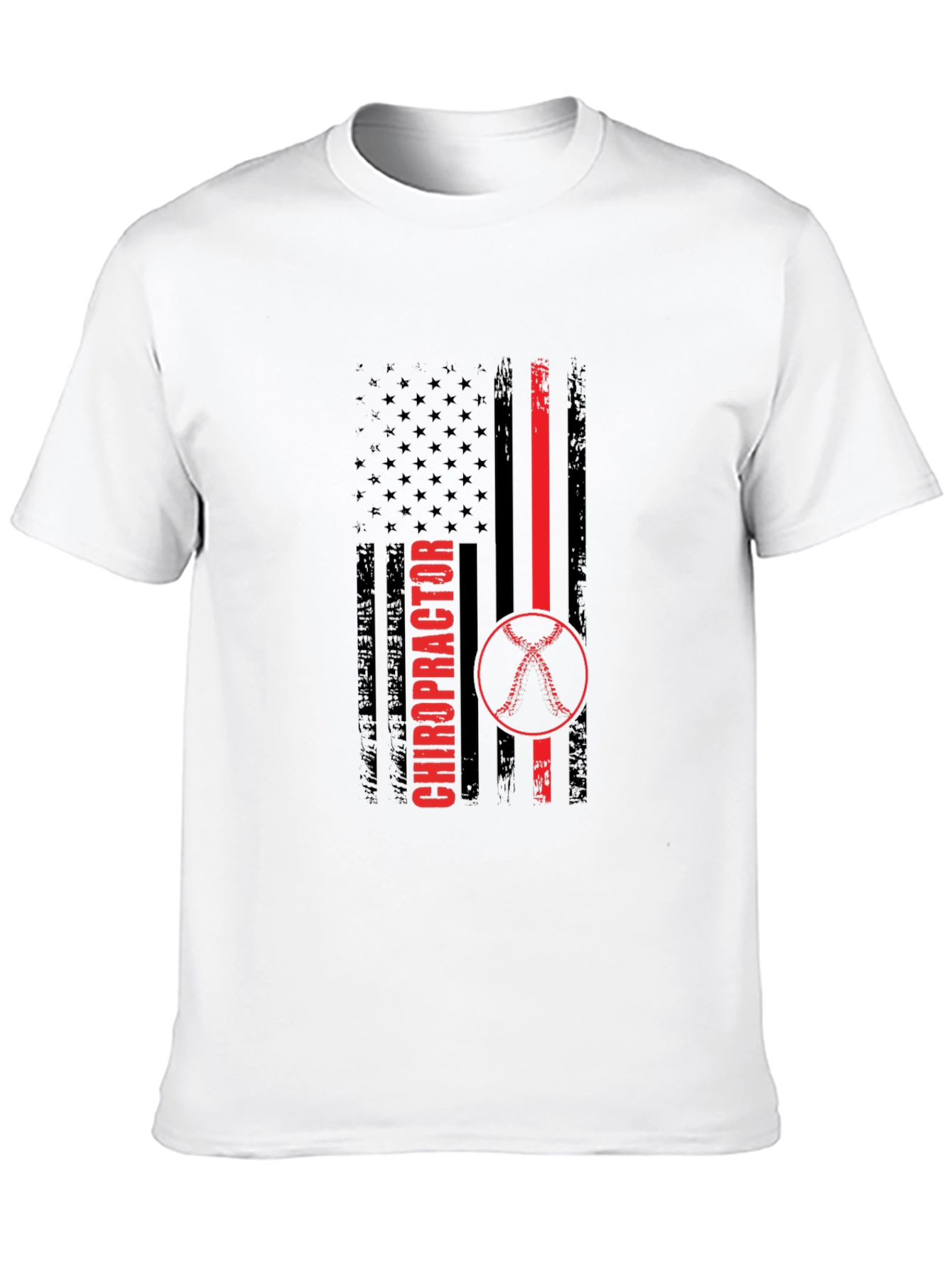 Chiropractor American Flag Graphic T-Shirt