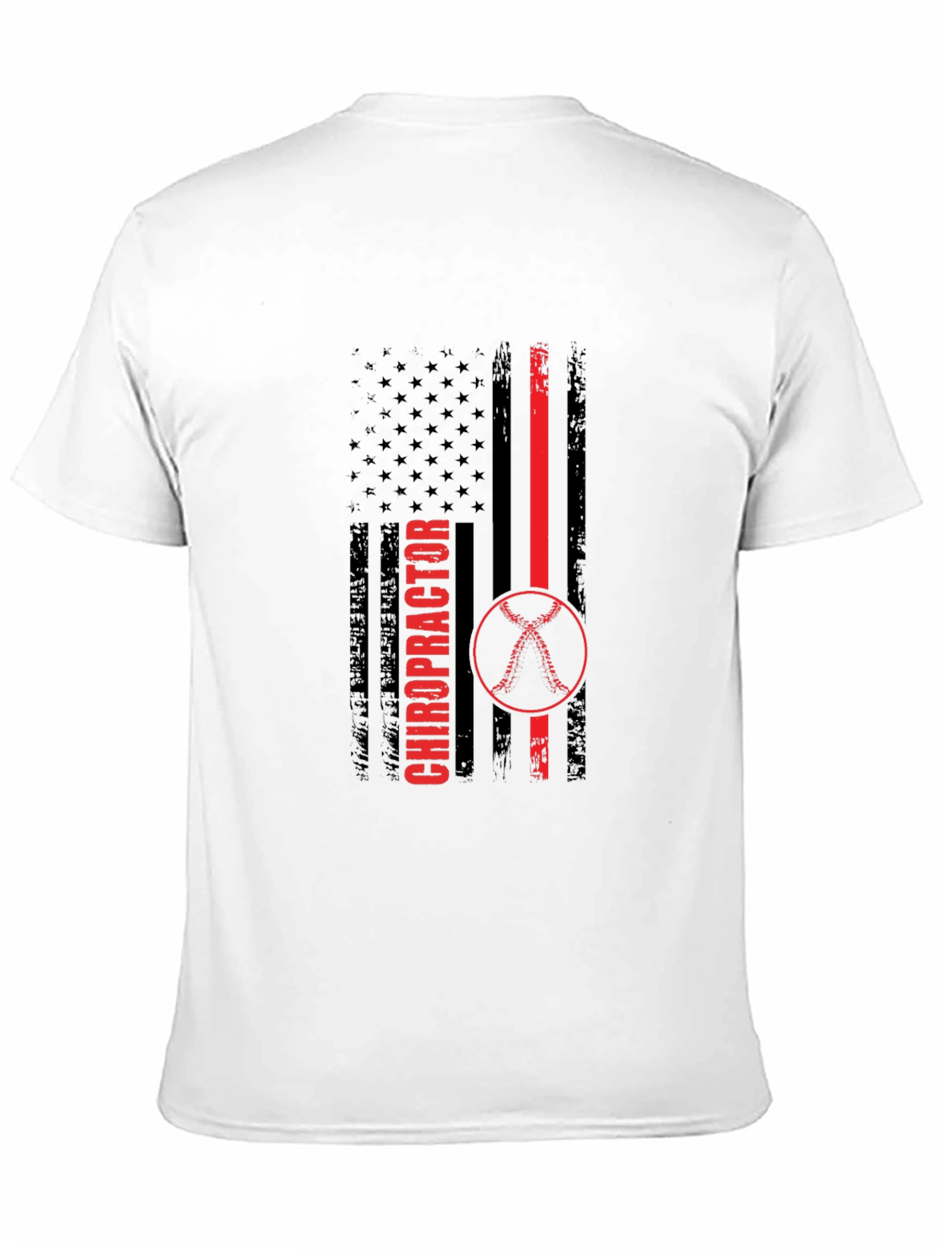Chiropractor American Flag Graphic T-Shirt
