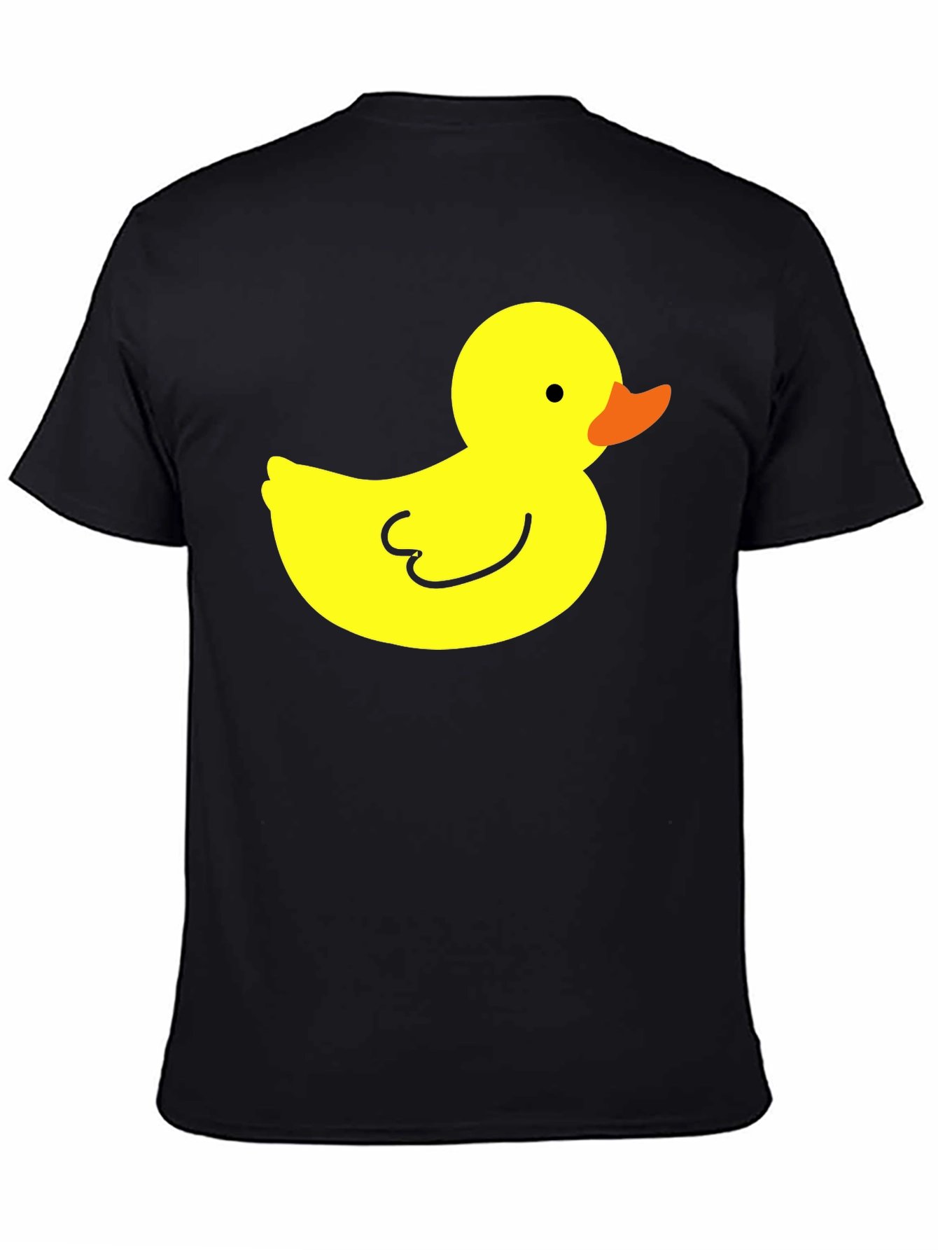 Black T-Shirt with Yellow Duck Graphic