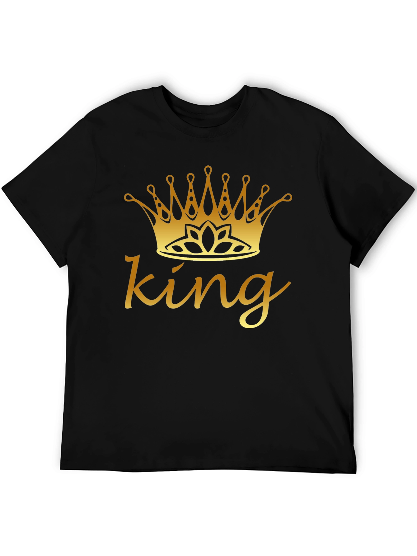 King Crown Graphic Tee - Black Cotton Shirt