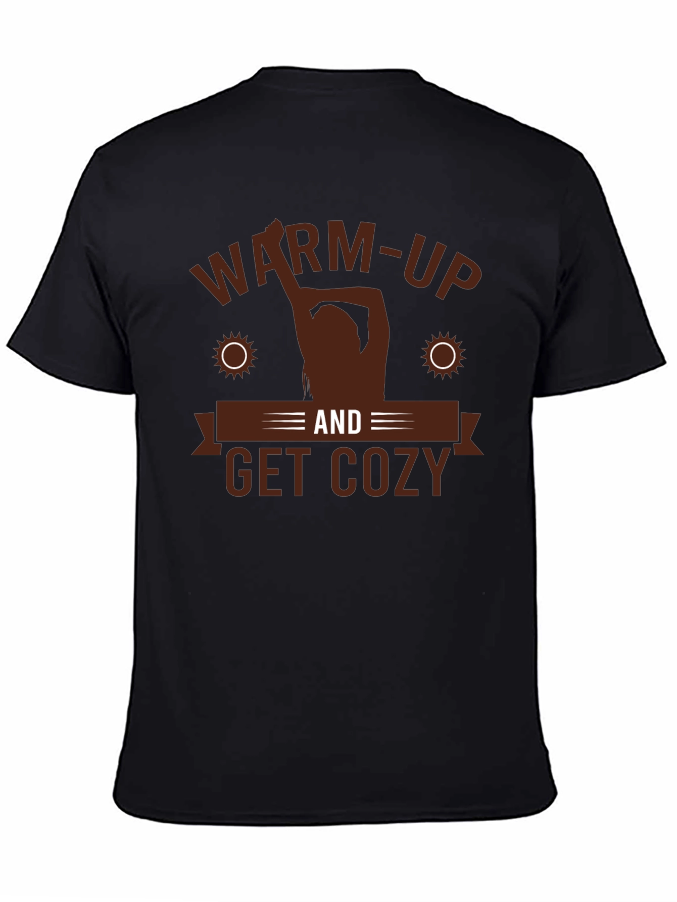 Warm-Up and Get Cozy Black Graphic Tee