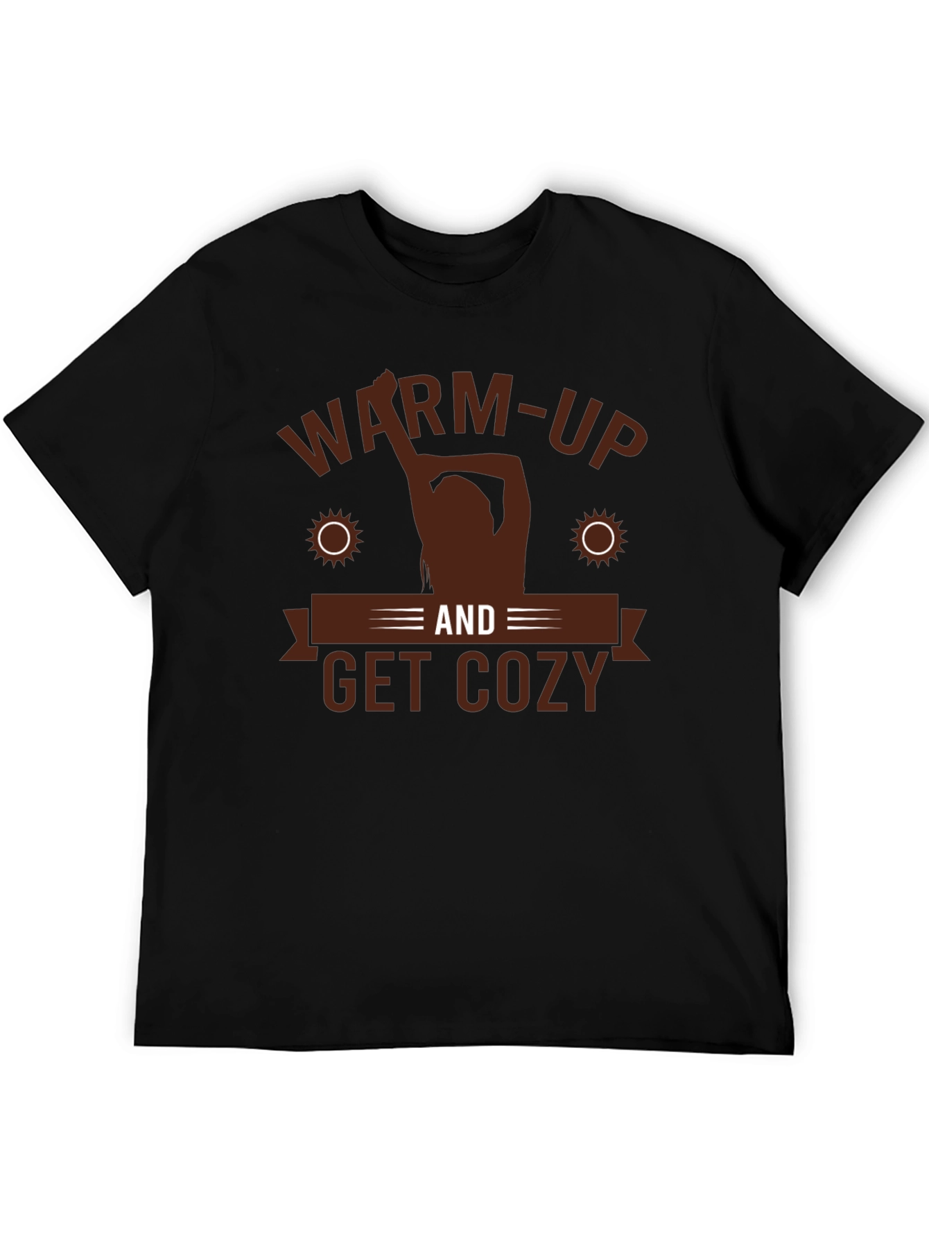 Warm-Up and Get Cozy Black Graphic Tee