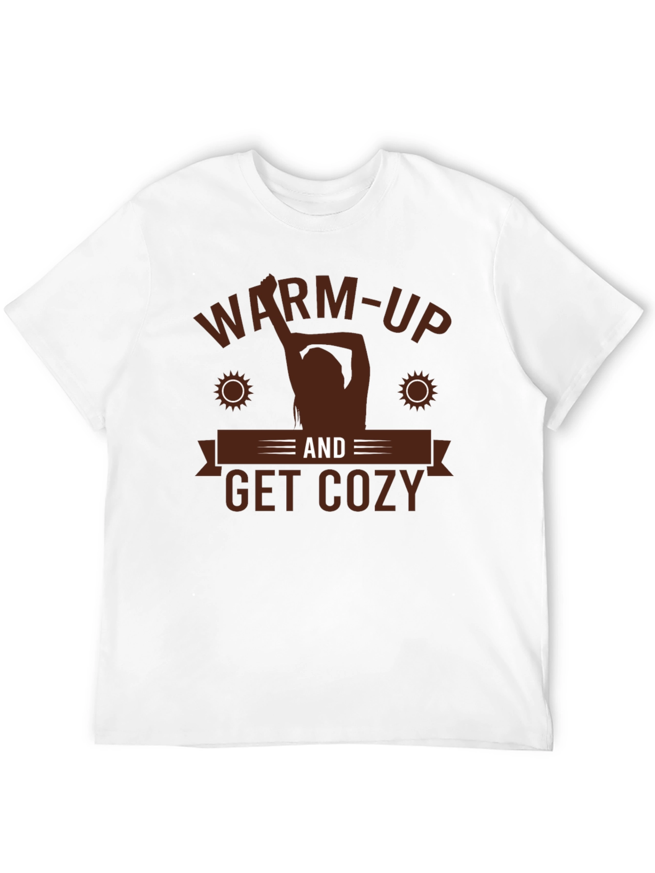 Warm-Up and Get Cozy Black Graphic Tee