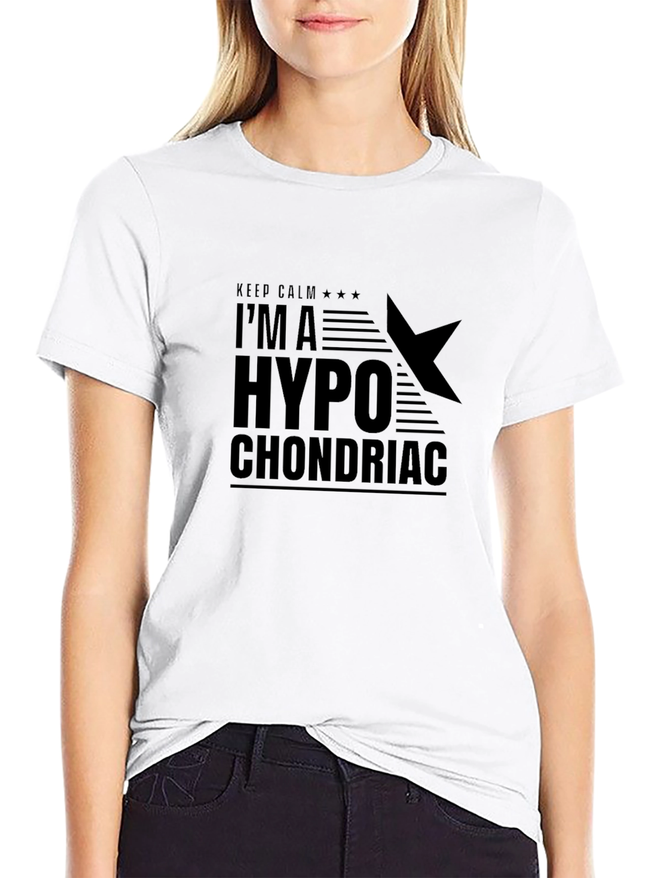 Keep Calm Hypochondriac Black Graphic T-Shirt