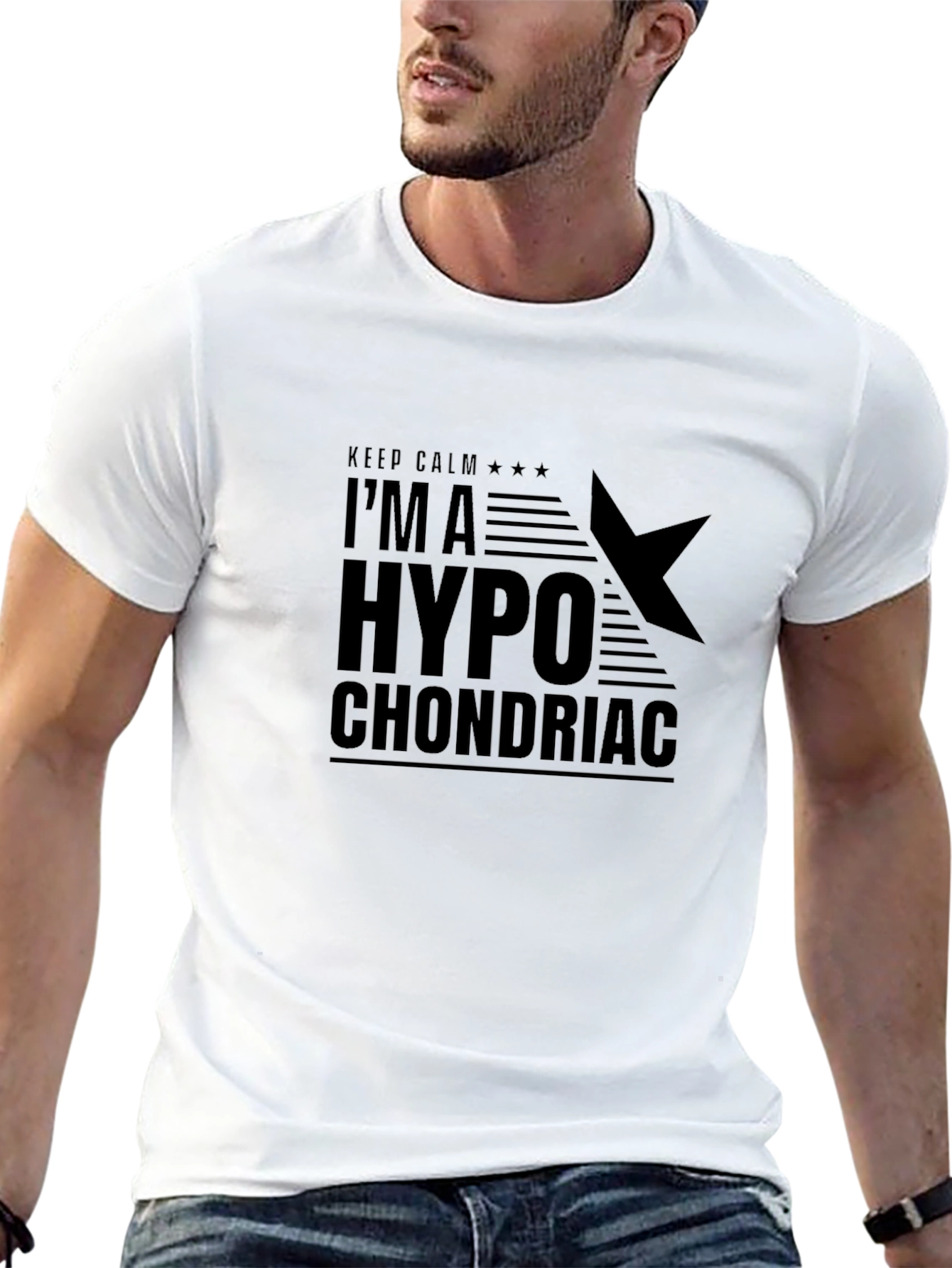 Keep Calm Hypochondriac Black Graphic T-Shirt
