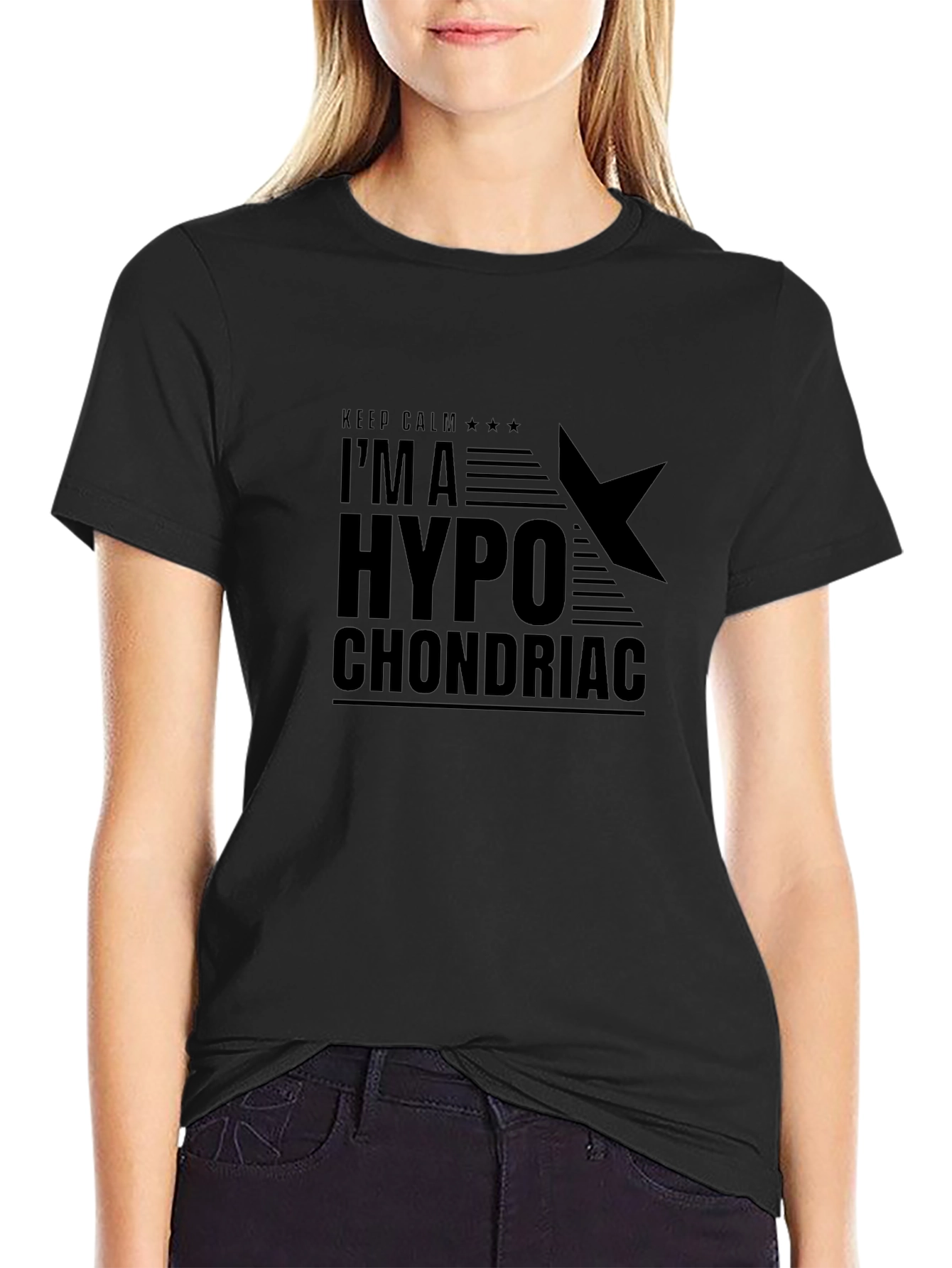 Keep Calm Hypochondriac Black Graphic T-Shirt