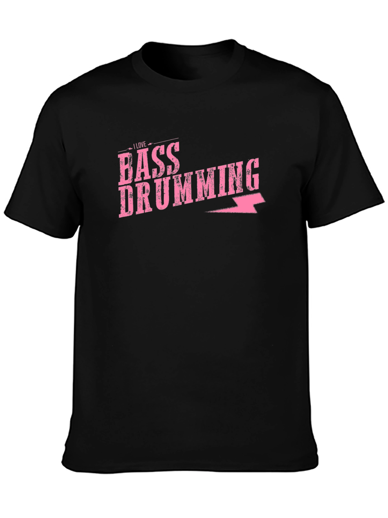 Bass Drumming Graphic Tee - Black Cotton T-Shirt