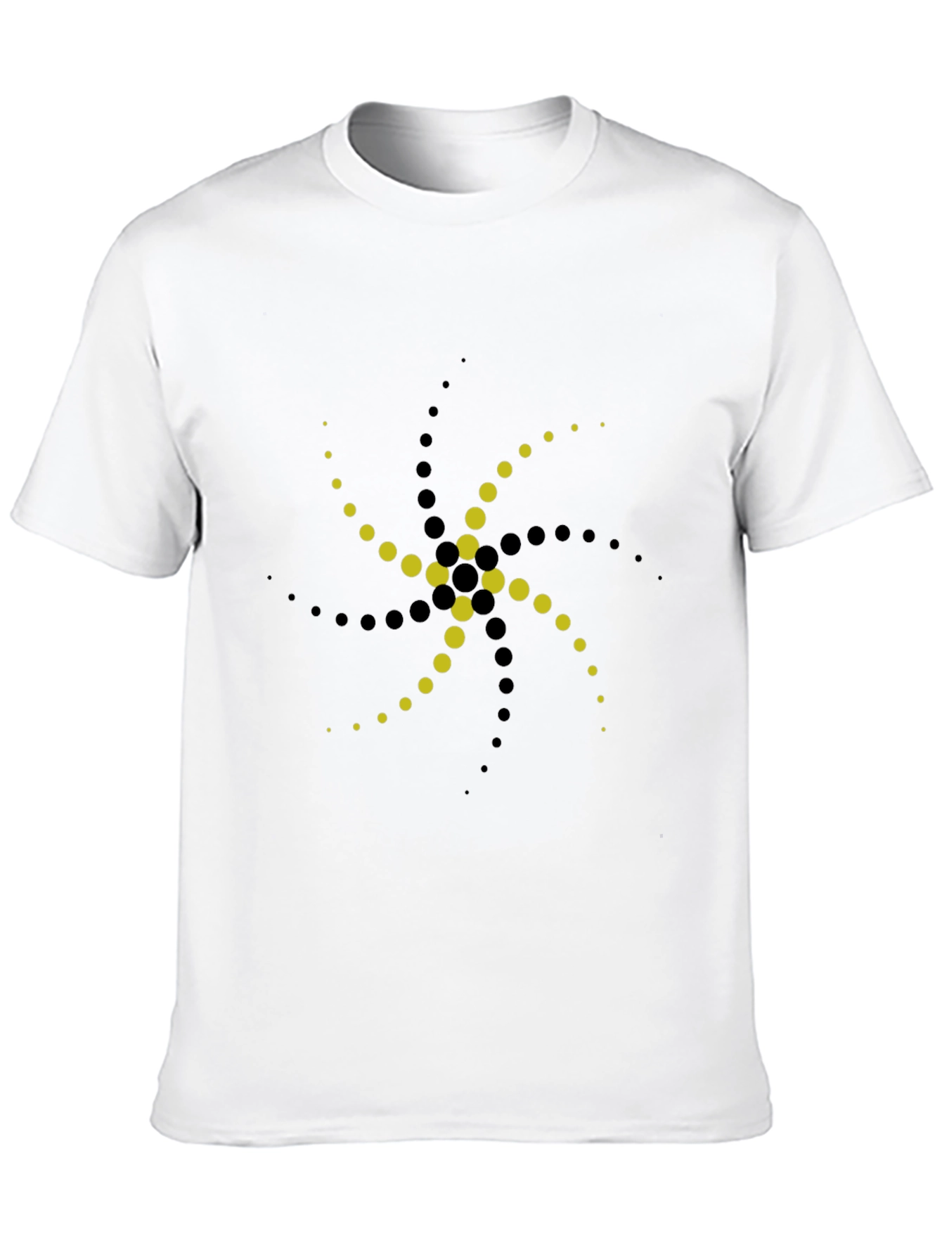Modern Dot Swirl Graphic Tee - Black