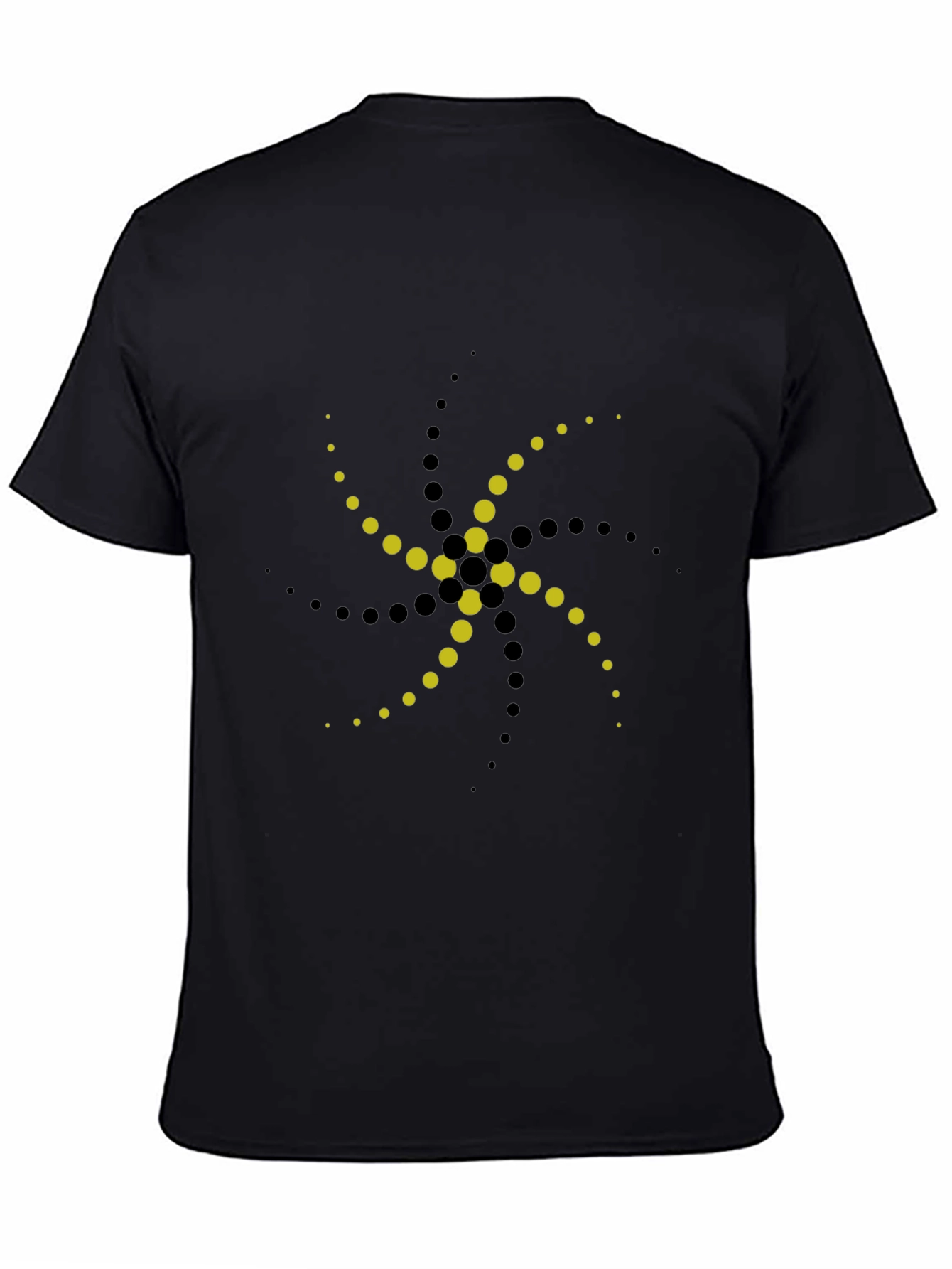 Modern Dot Swirl Graphic Tee - Black