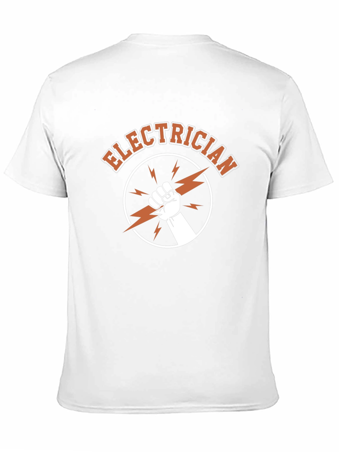Electrician T-Shirt - Lightning Bolt Fist Design