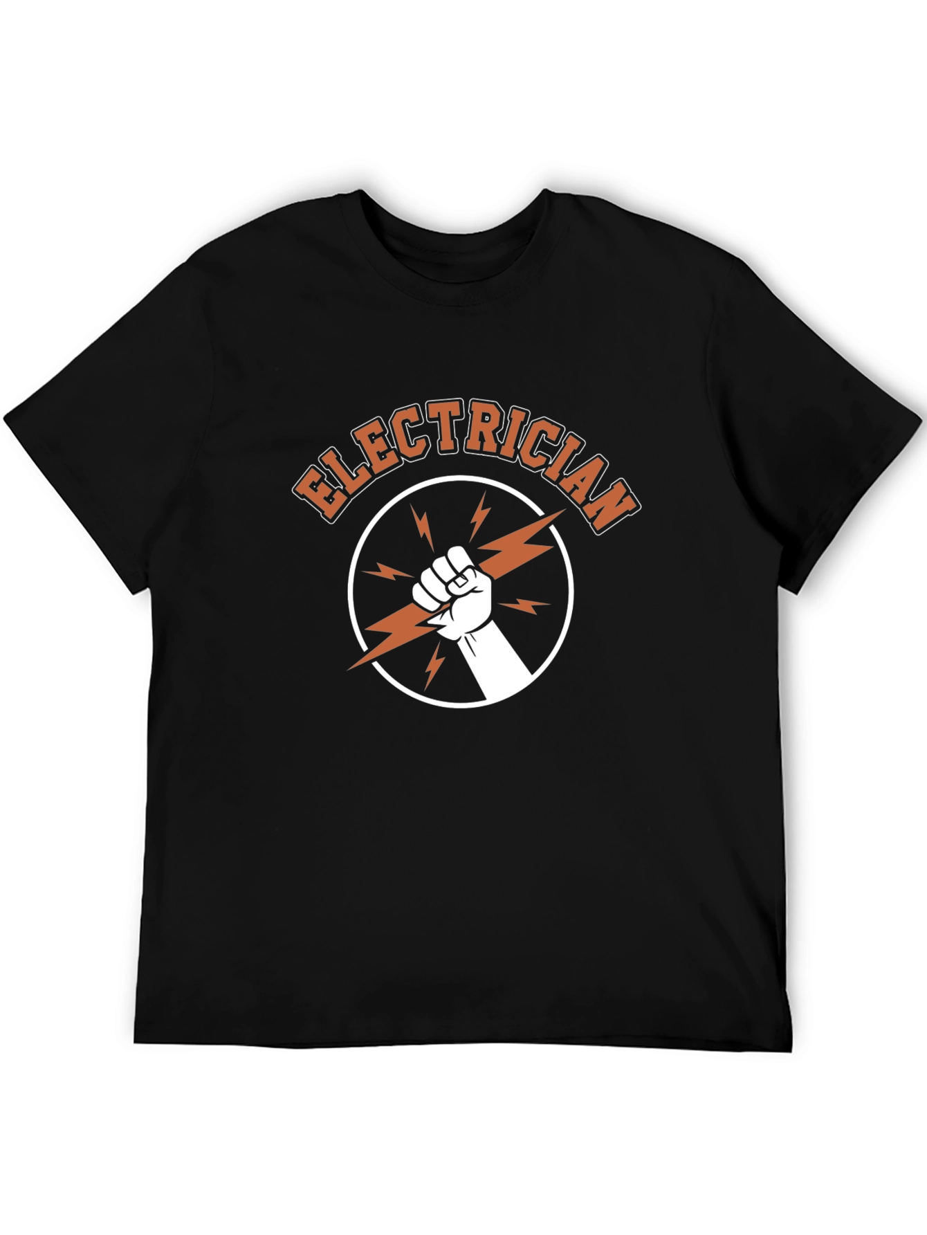 Electrician T-Shirt - Lightning Bolt Fist Design