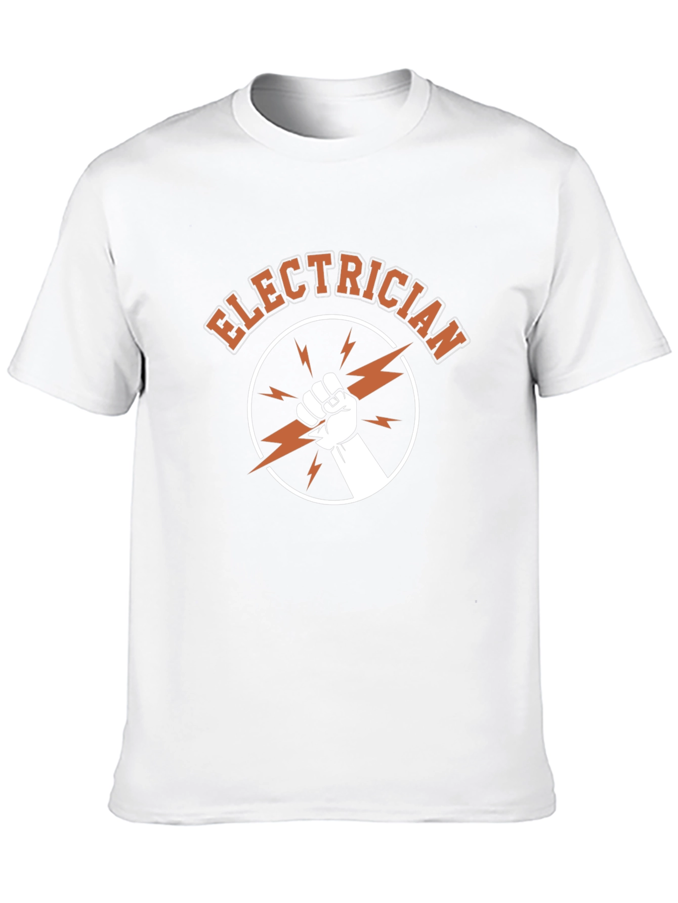 Electrician T-Shirt - Lightning Bolt Fist Design