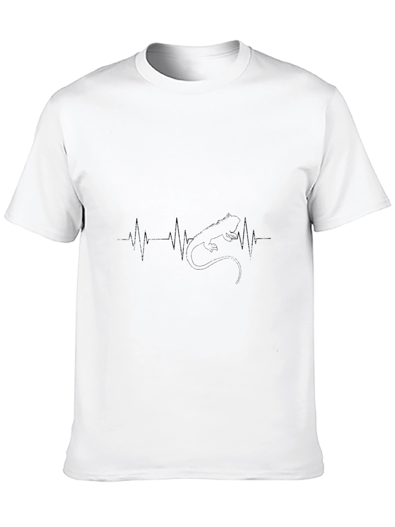 Bearded Dragon Heartbeat T-Shirt - Black
