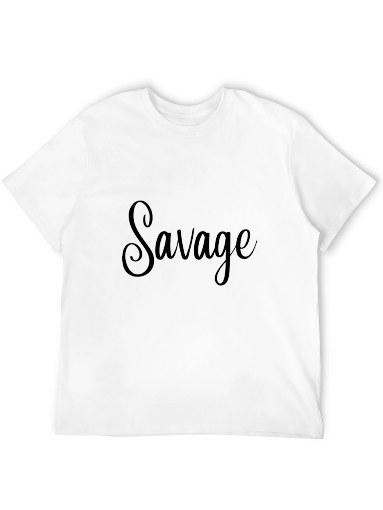 Savage Graphic Tee - Black Cotton Casual Wear