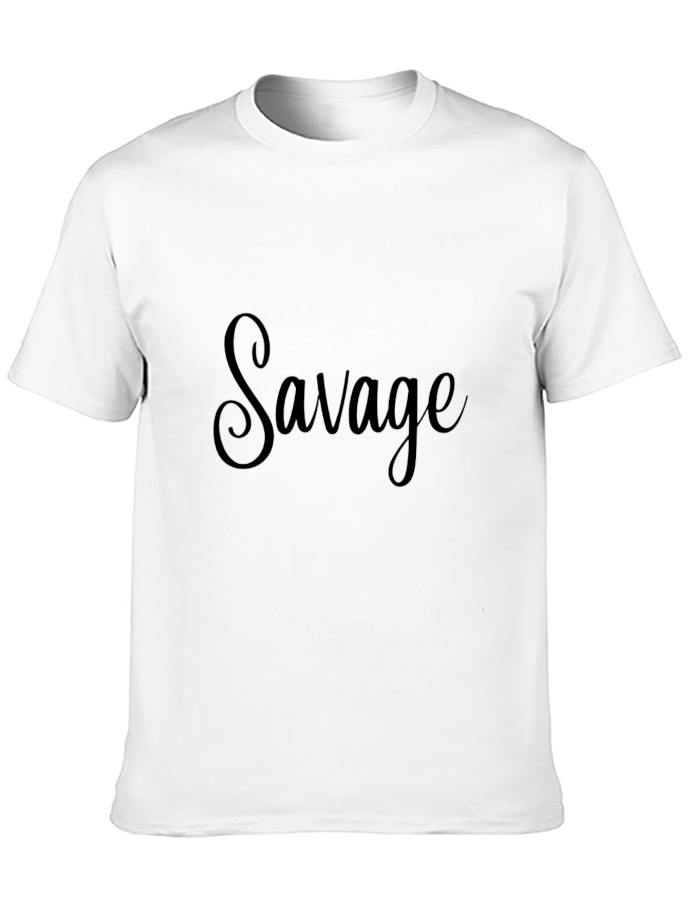 Savage Graphic Tee - Black Cotton Casual Wear