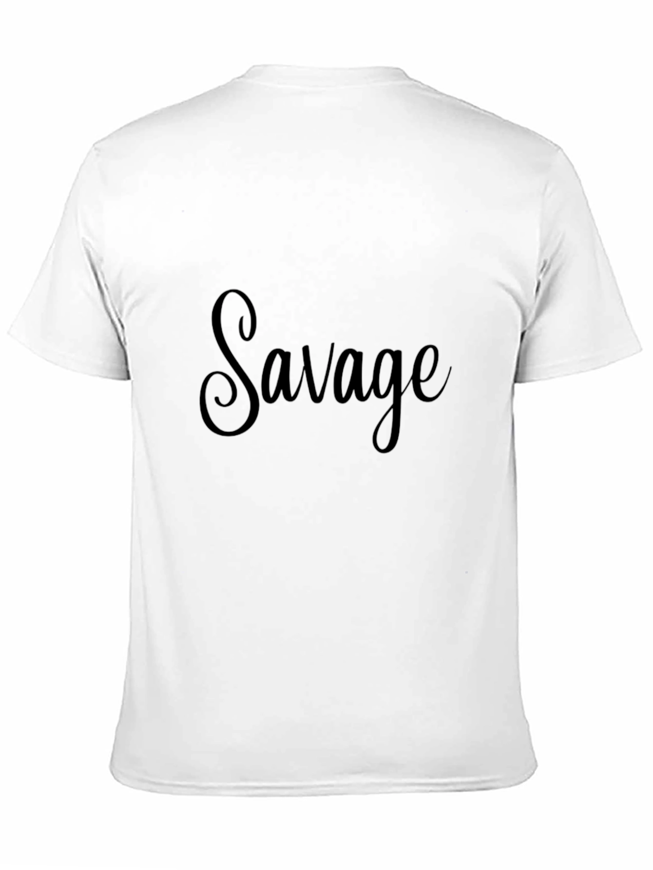 Savage Graphic Tee - Black Cotton Casual Wear