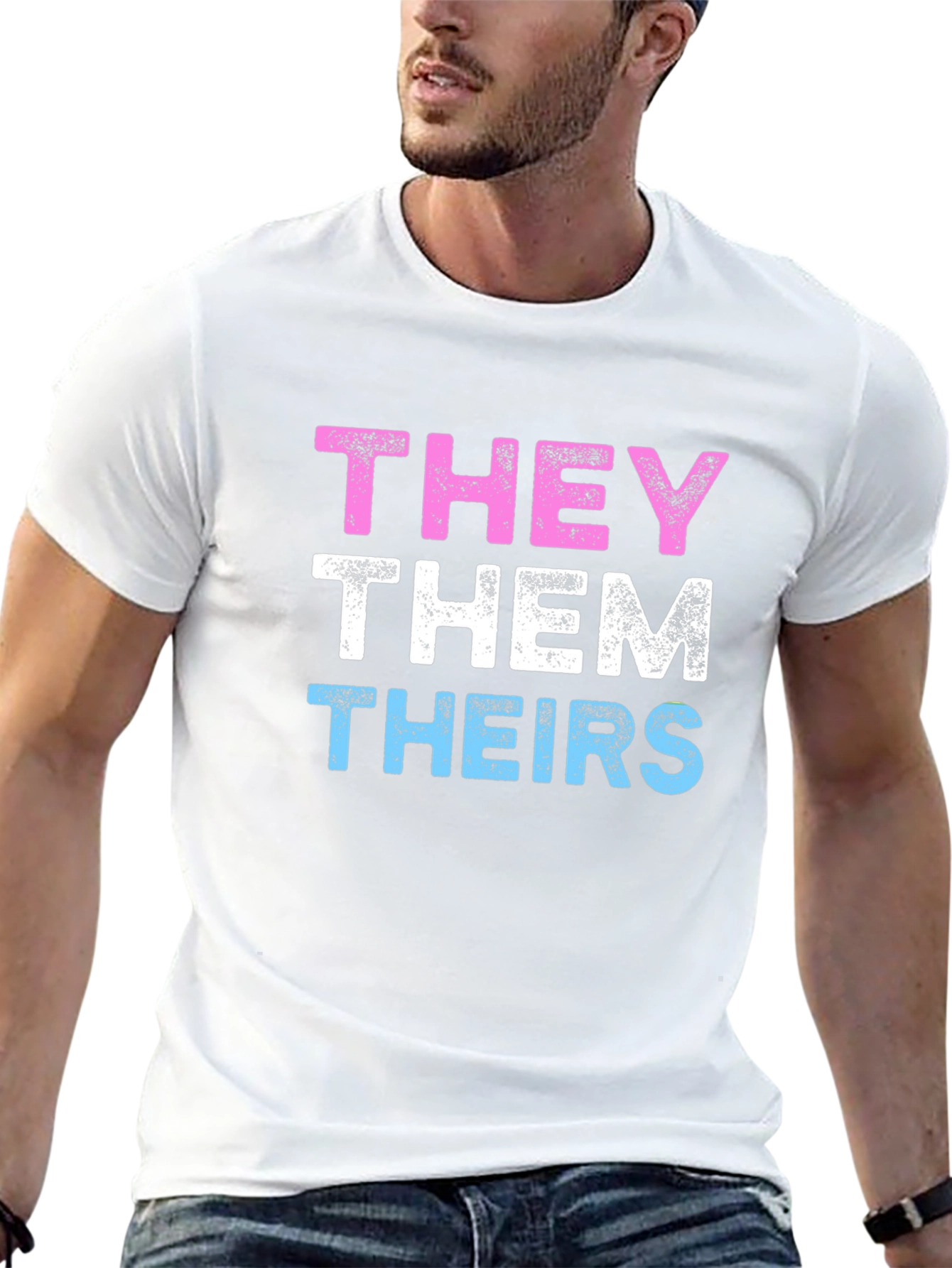 THEY THEM THEIRS Pronoun Pride T-Shirt