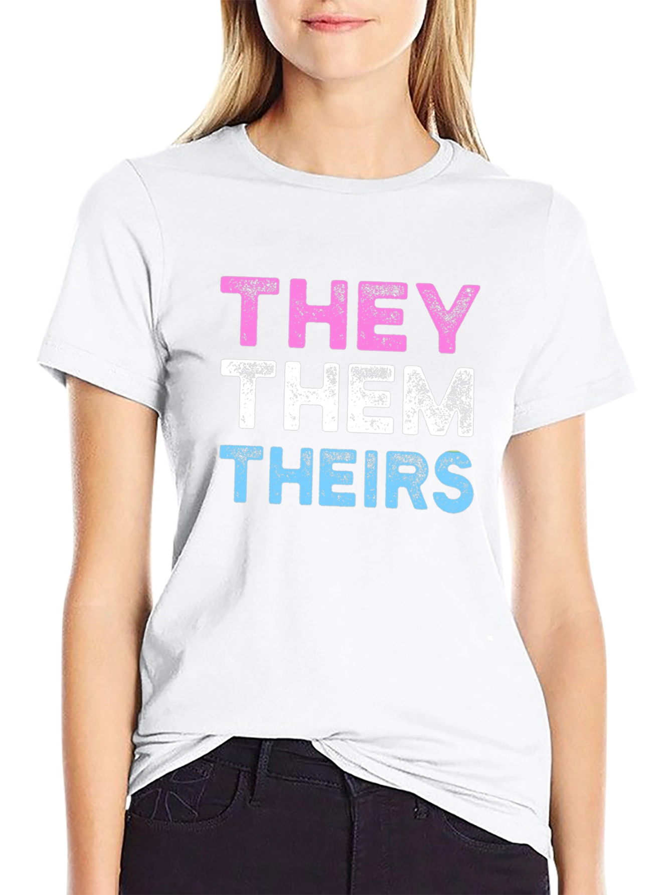THEY THEM THEIRS Pronoun Pride T-Shirt