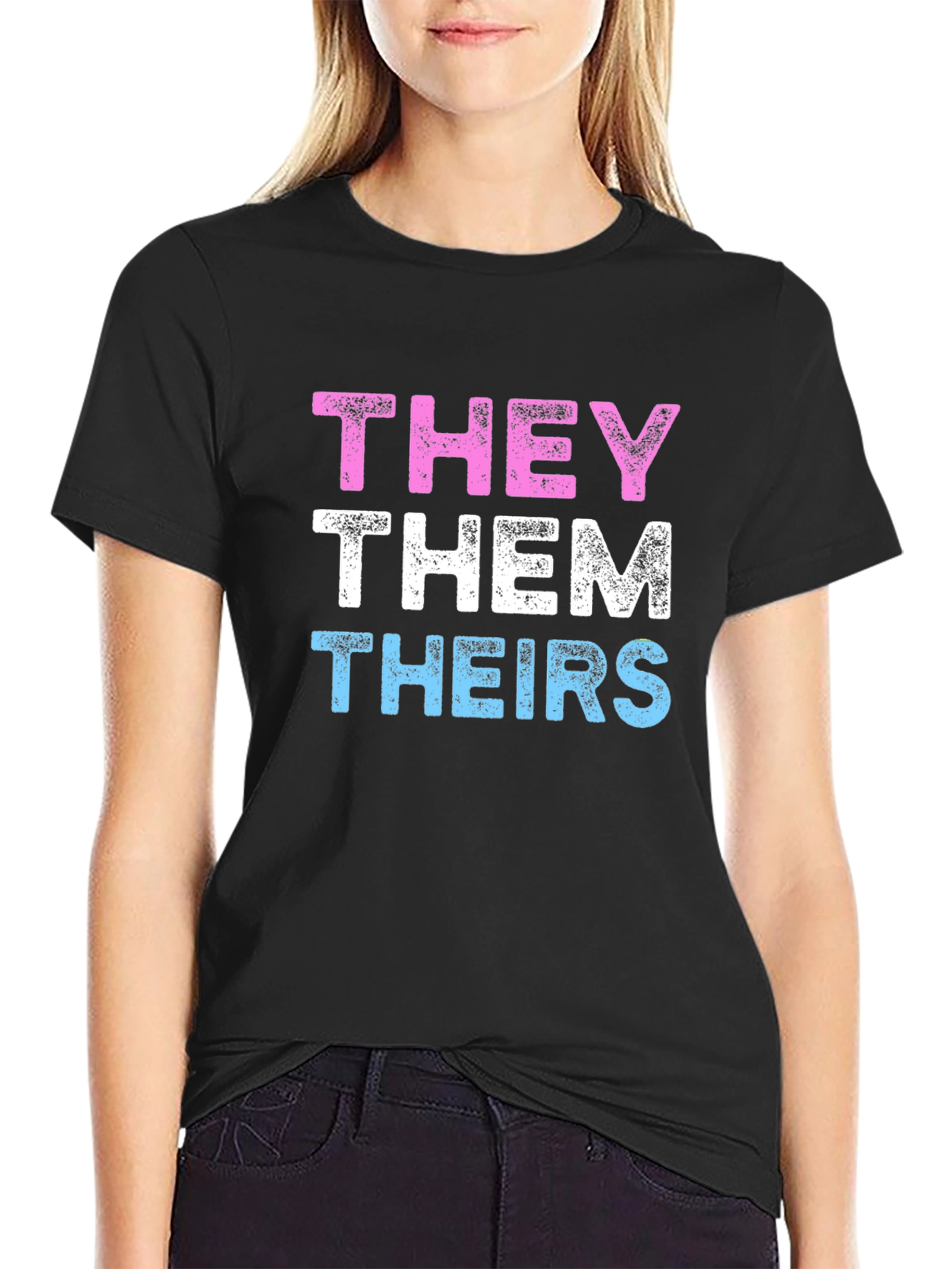 THEY THEM THEIRS Pronoun Pride T-Shirt