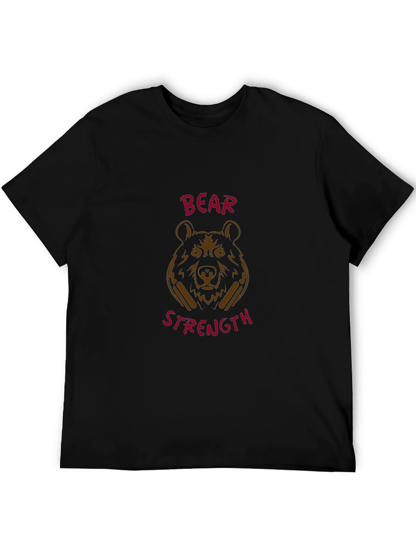 Bear Strength Black Graphic Tee