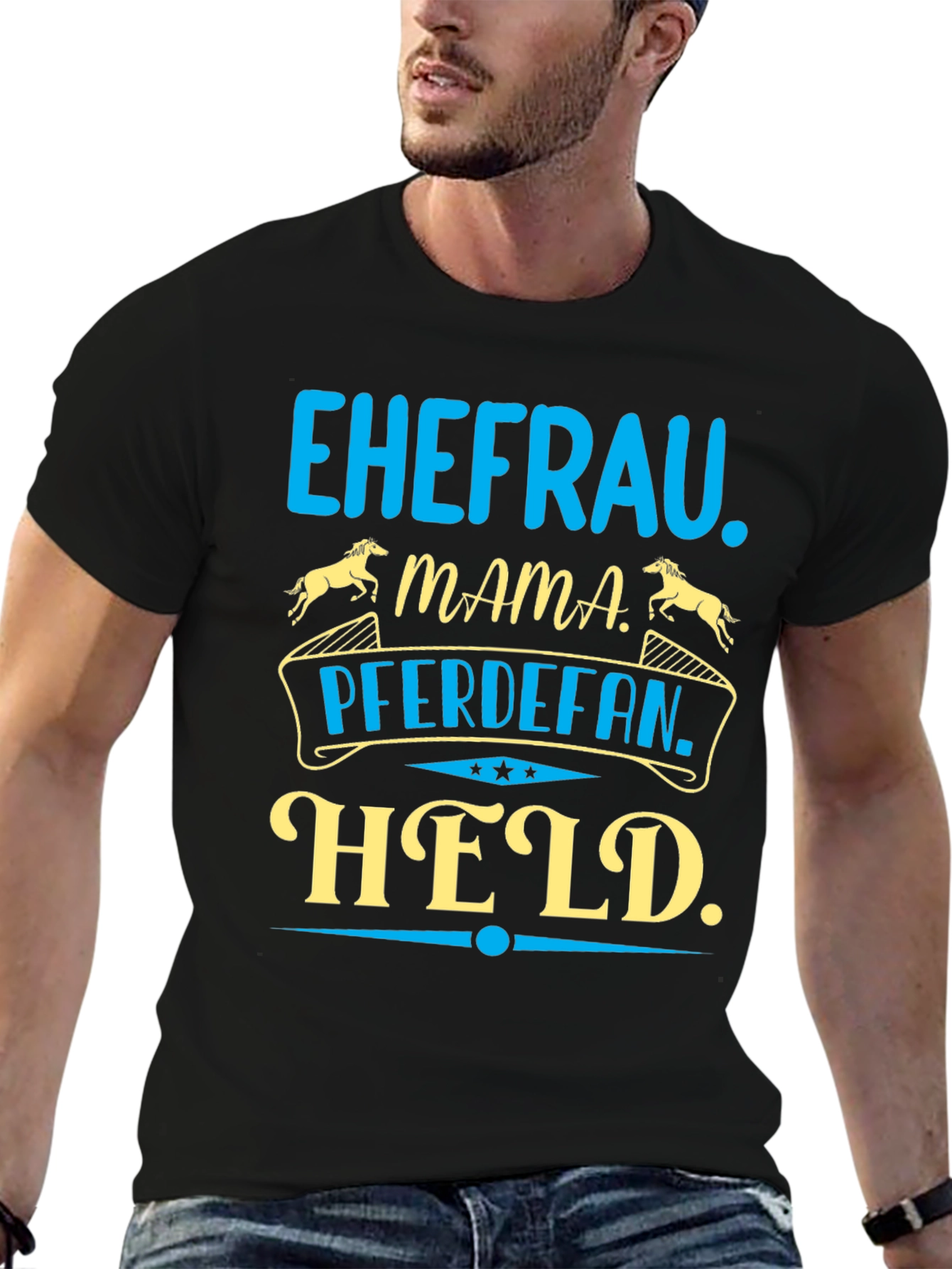 Ehefrau Mama PferdeFan Held Shirt