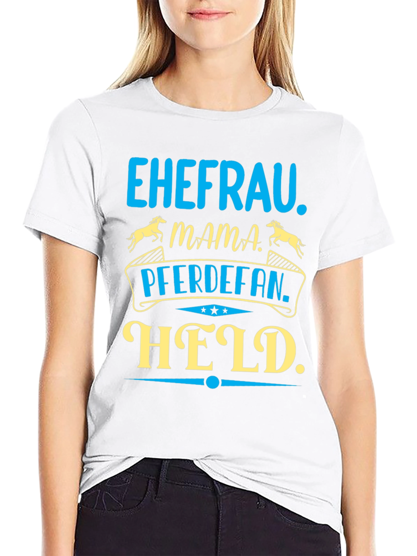 Ehefrau Mama PferdeFan Held Shirt
