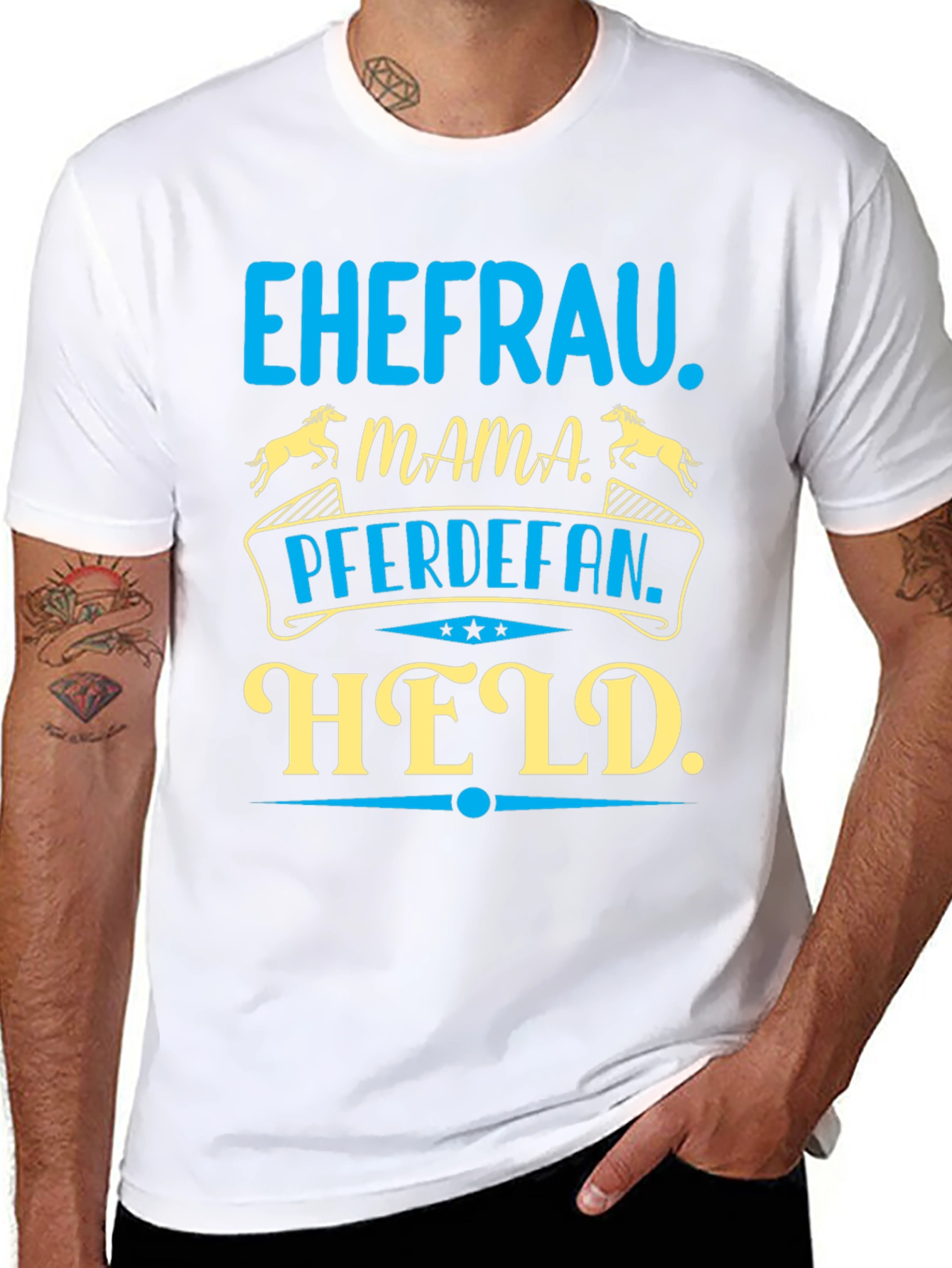 Ehefrau Mama PferdeFan Held Shirt