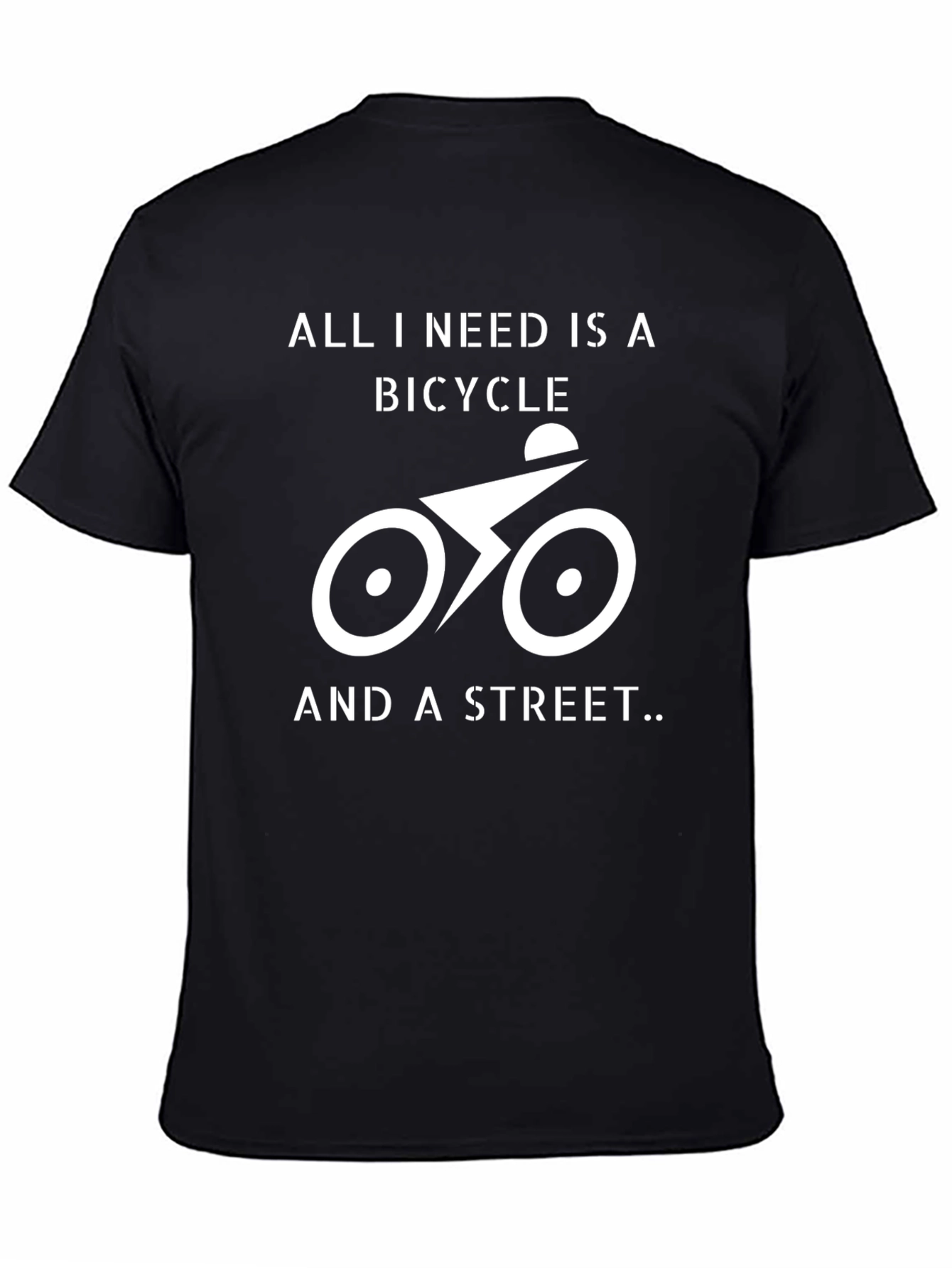 Bicycle and Street Graphic T-Shirt