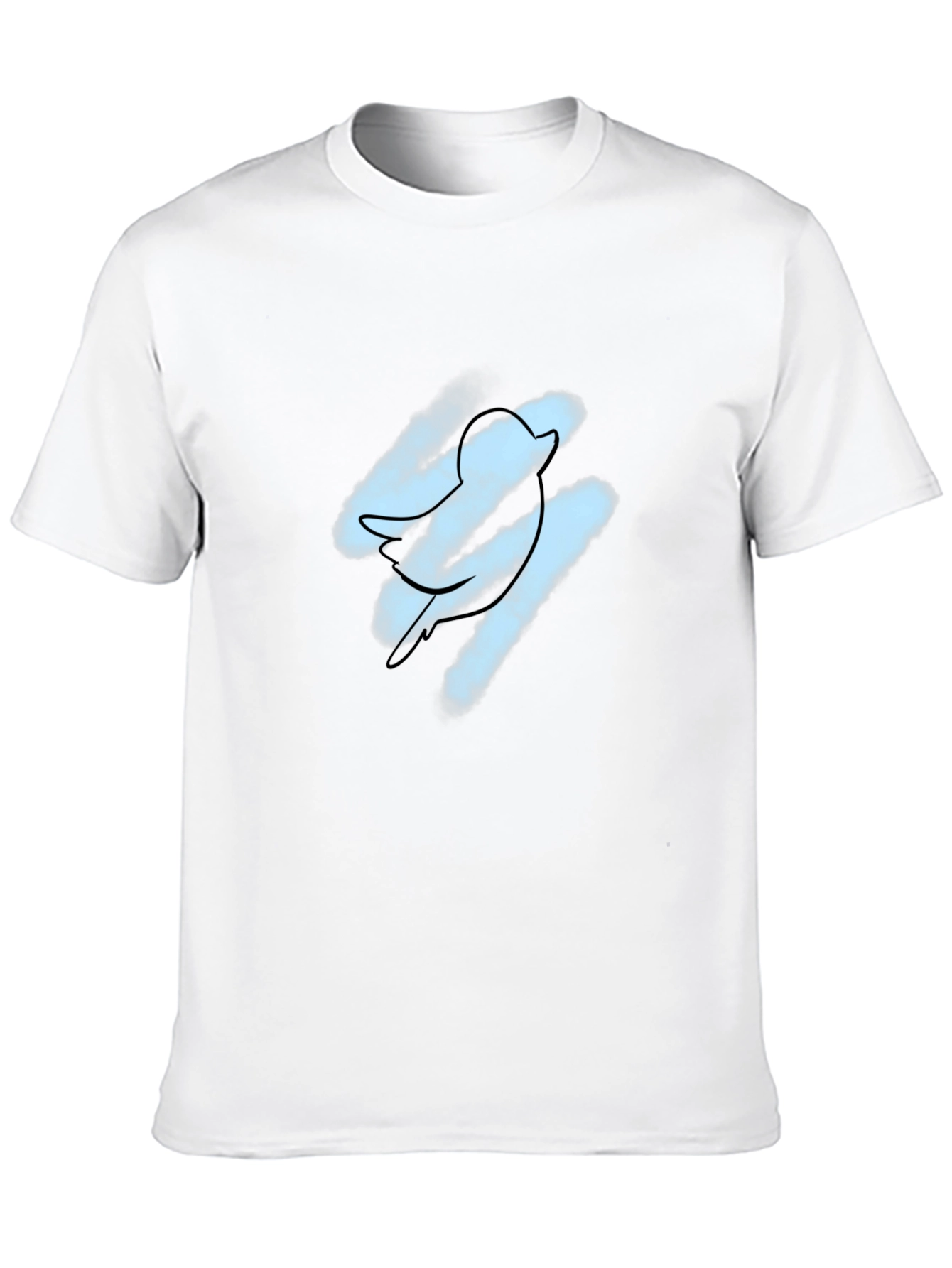 Mens Black T-shirt with Bird Graphic