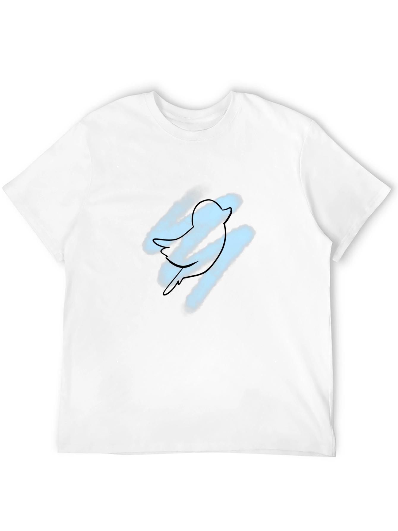 Mens Black T-shirt with Bird Graphic