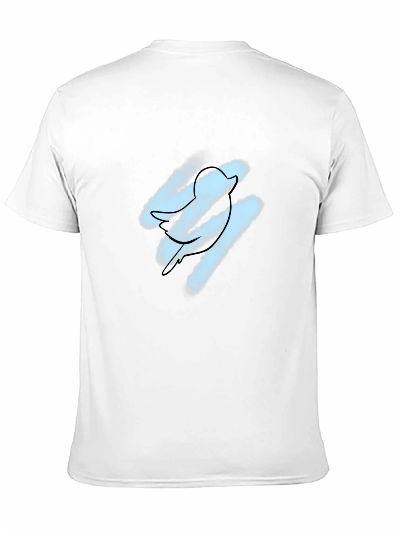 Mens Black T-shirt with Bird Graphic