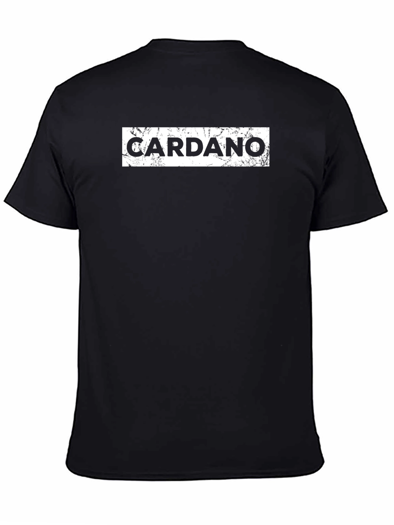 Cardano Crypto T-Shirt - Black Distressed Graphic Tee