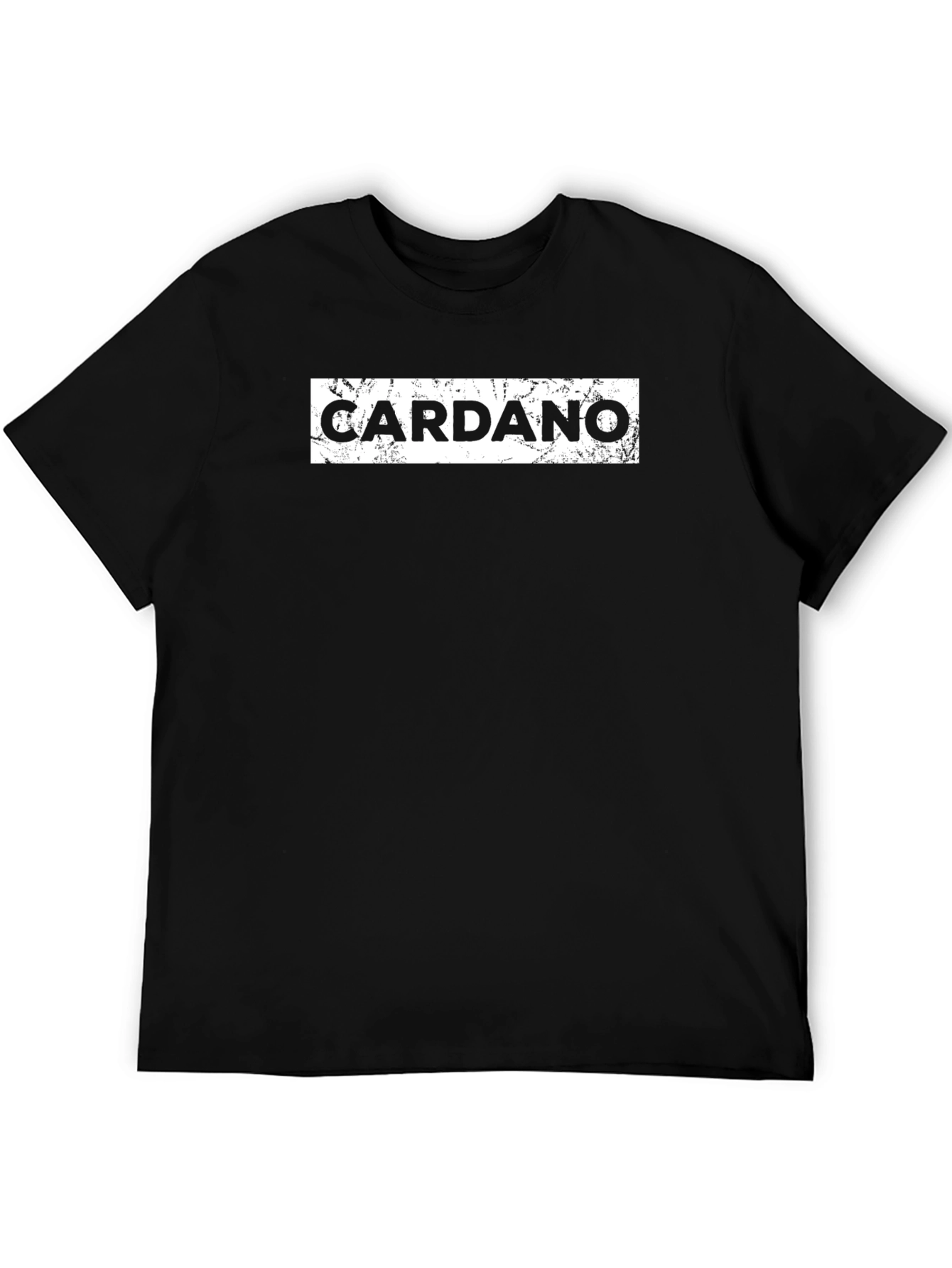 Cardano Crypto T-Shirt - Black Distressed Graphic Tee