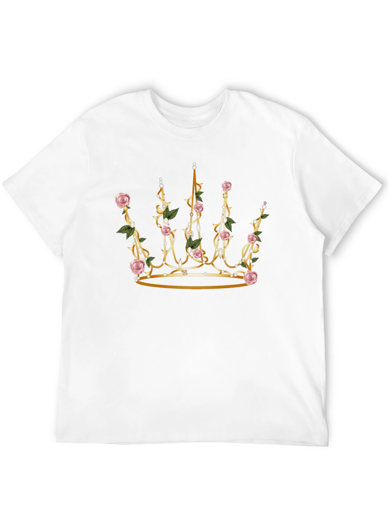 Rose Crown Graphic Black T-Shirt