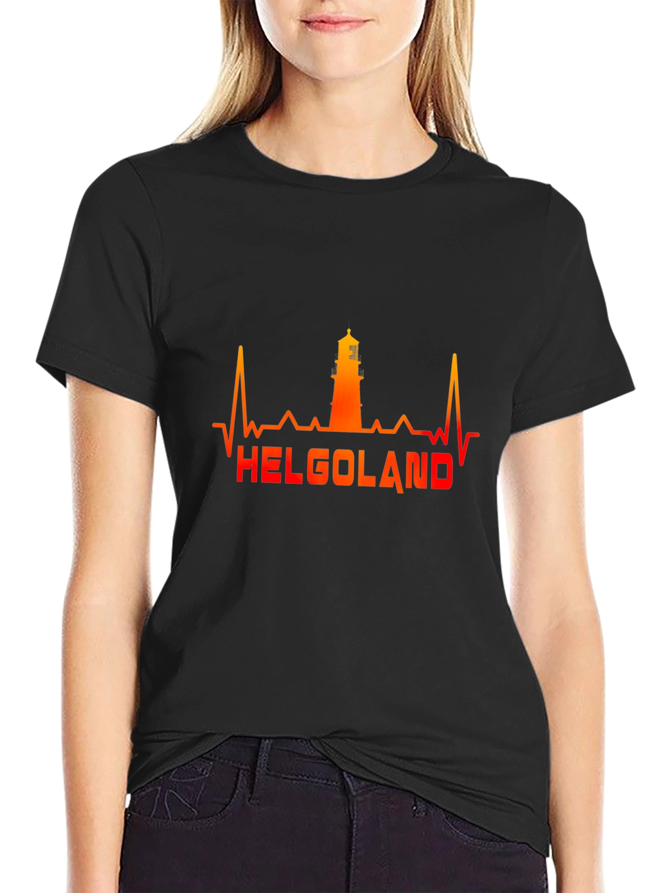 Helgoland Lighthouse Heartbeat T-Shirt