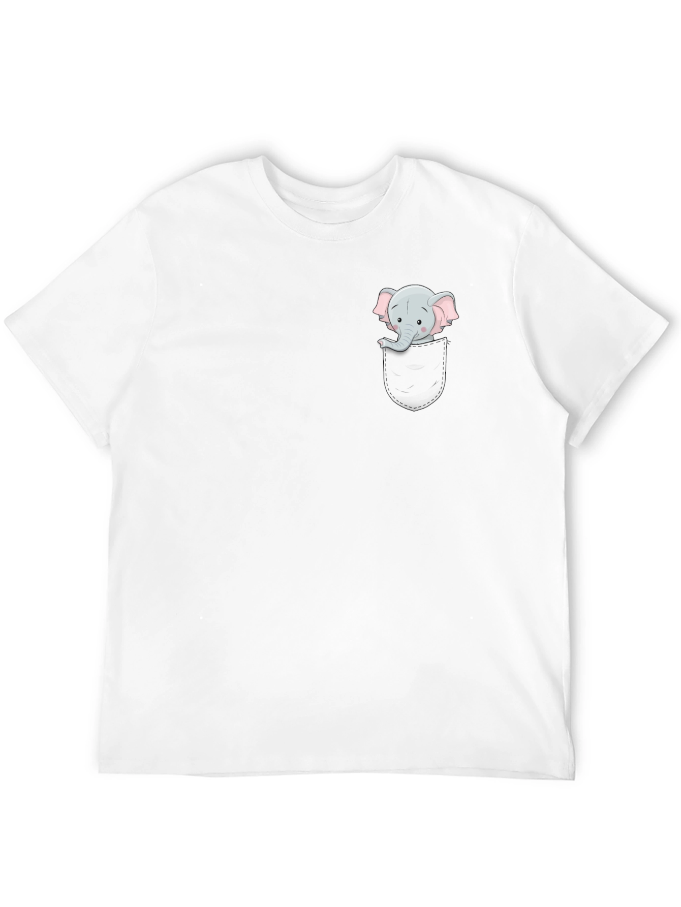 Elephant Pocket Tee - Cute Graphic T-Shirt