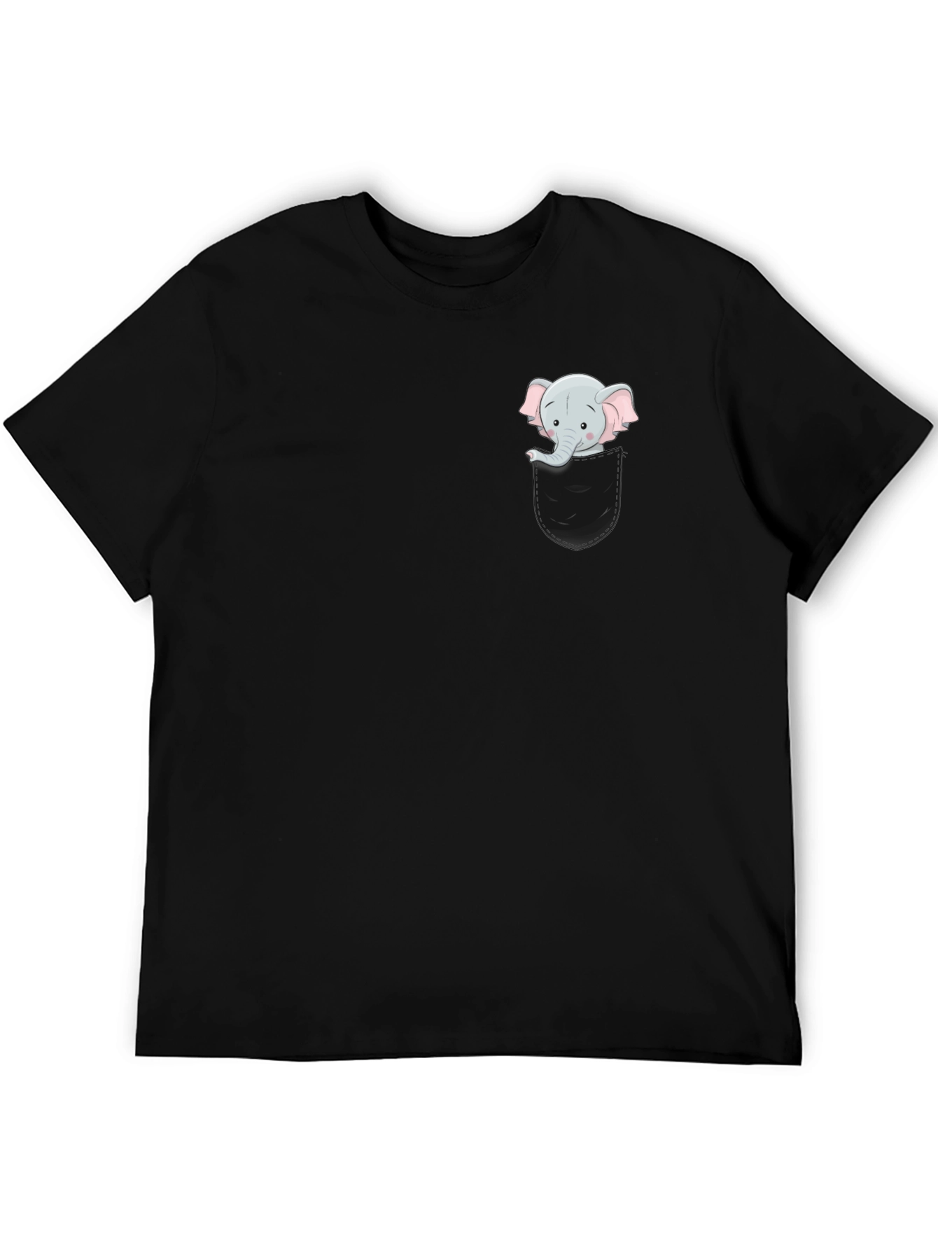 Elephant Pocket Tee - Cute Graphic T-Shirt