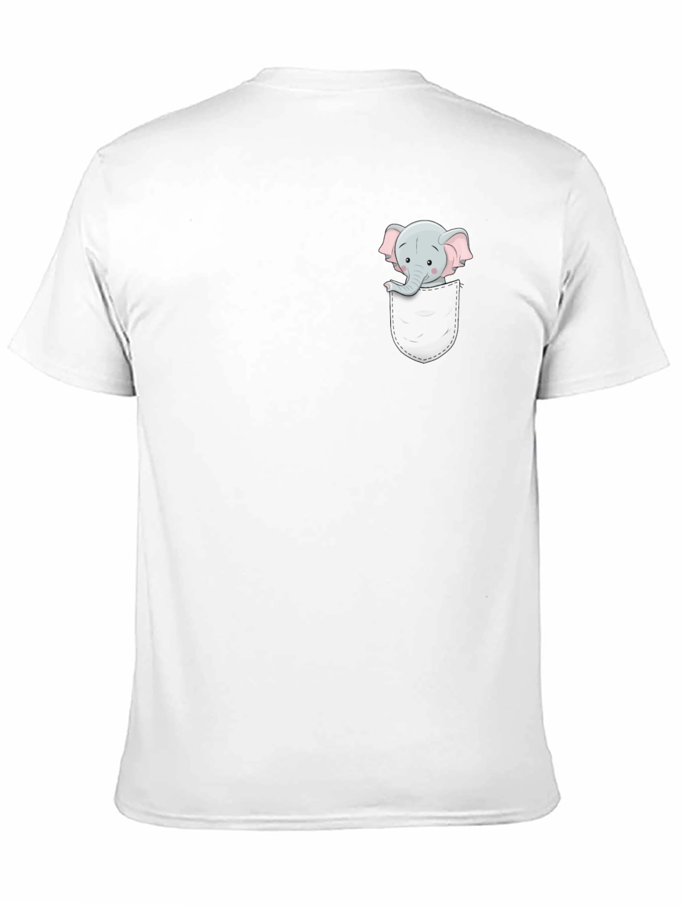 Elephant Pocket Tee - Cute Graphic T-Shirt