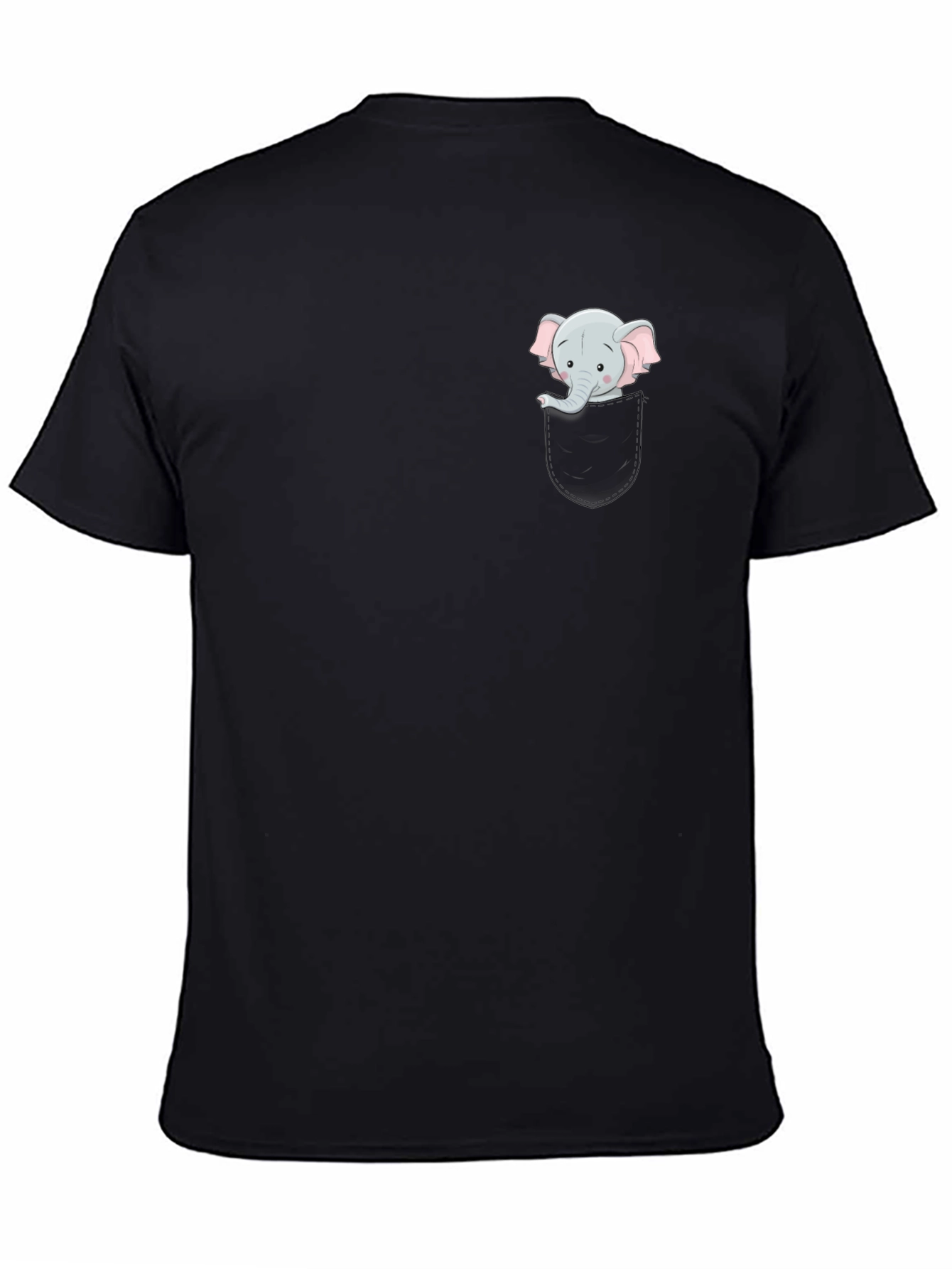 Elephant Pocket Tee - Cute Graphic T-Shirt