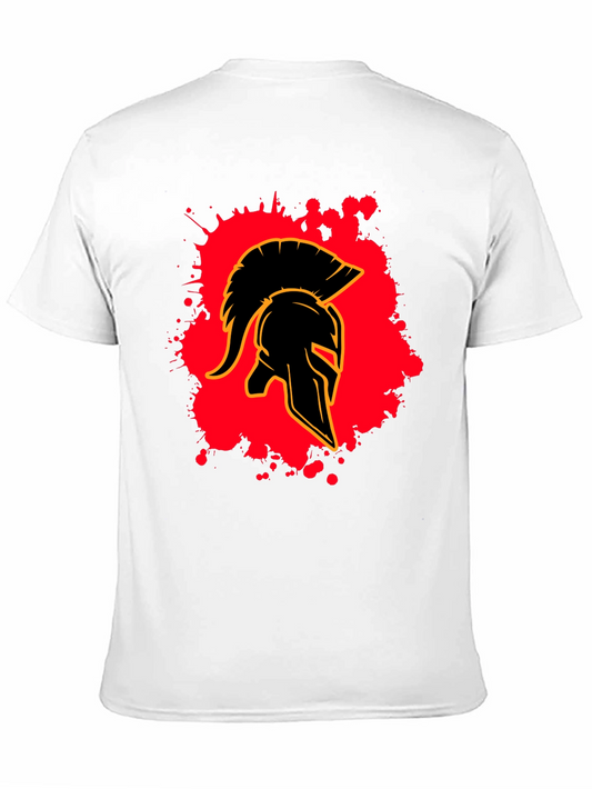 Spartan Helmet Graphic Tee - Black Cotton Blend