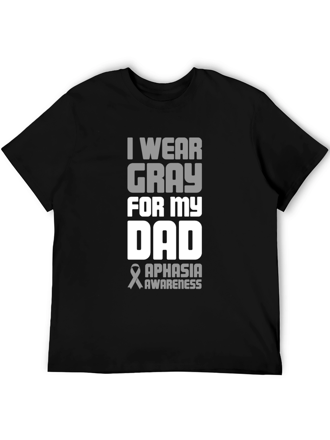 Gray Aphasia Awareness Dad T-Shirt