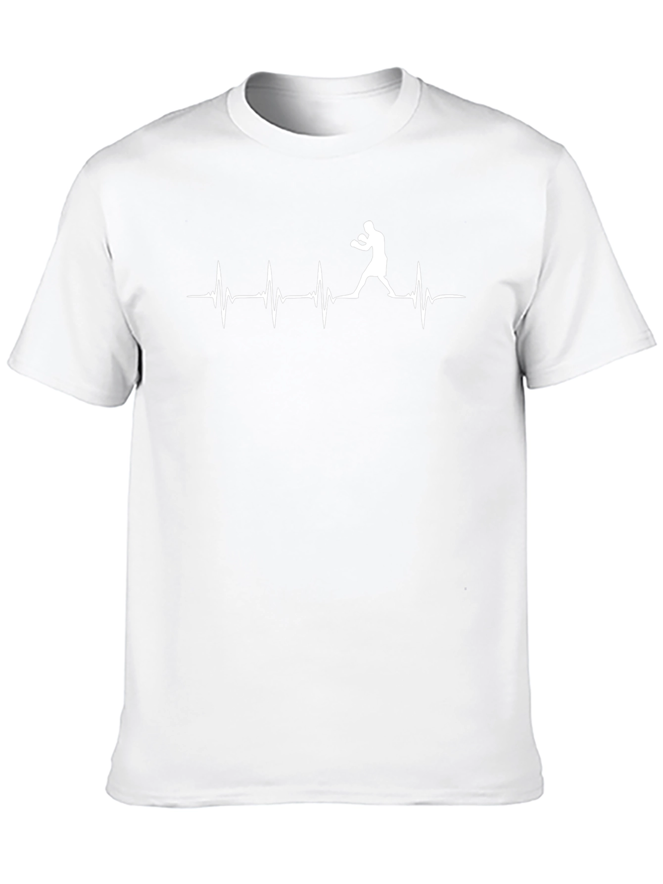 Boxer Heartbeat Black T-Shirt - Boxing Fan Tee