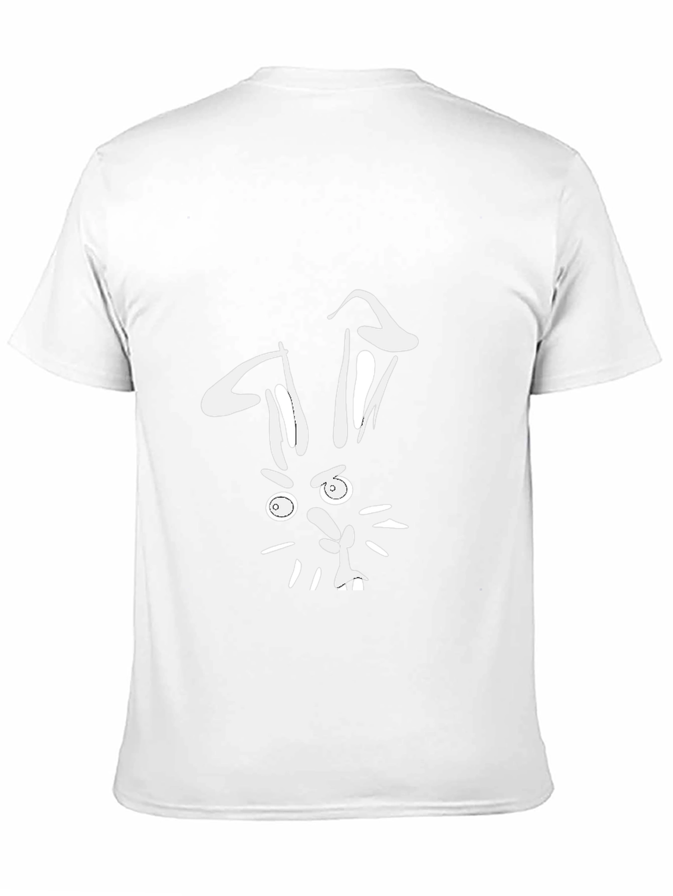 Funny Rabbit Graphic Tee - Black Cotton T-Shirt