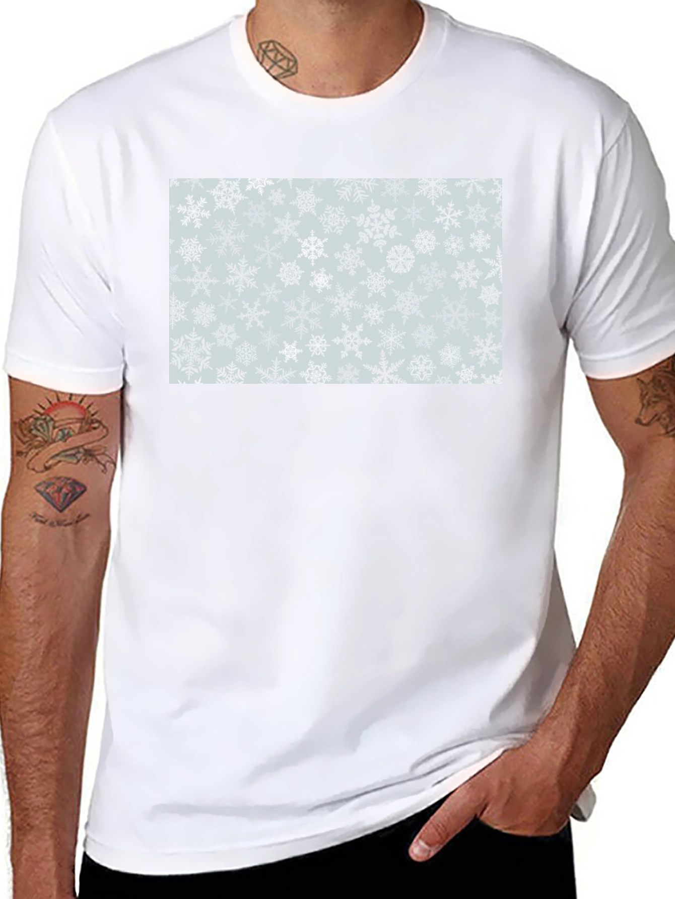Snowflake Pattern T-Shirt