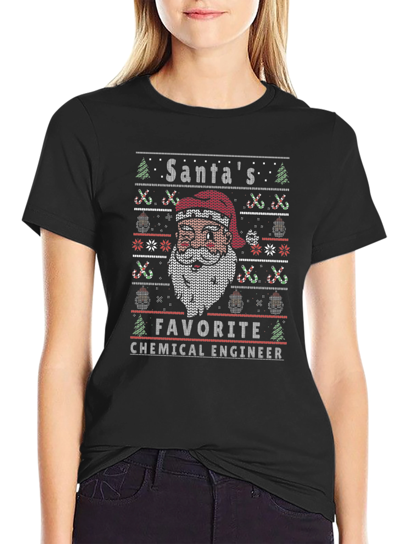Santas Favorite Chemical Engineer Ugly Christmas Sweater T-Shirt