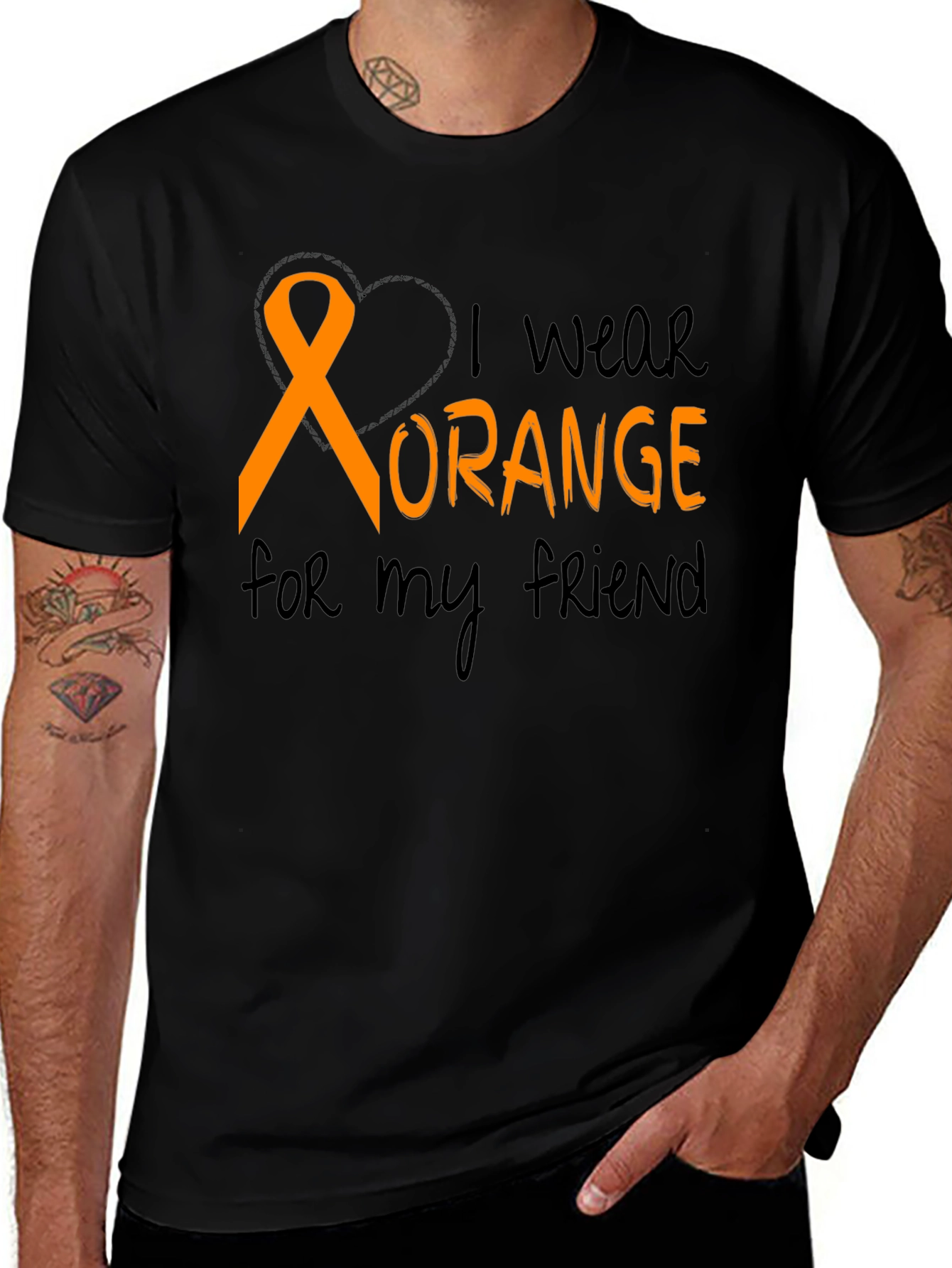 I Wear Orange T-Shirt Friend Support