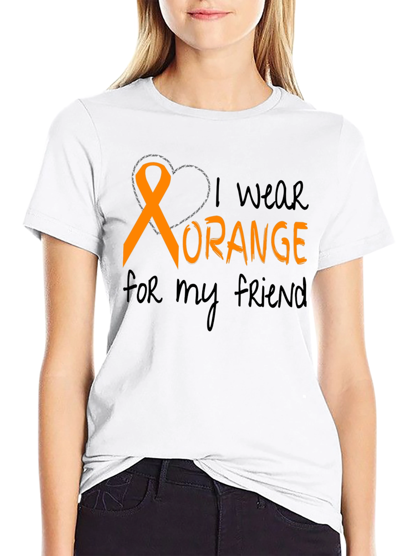 I Wear Orange T-Shirt Friend Support