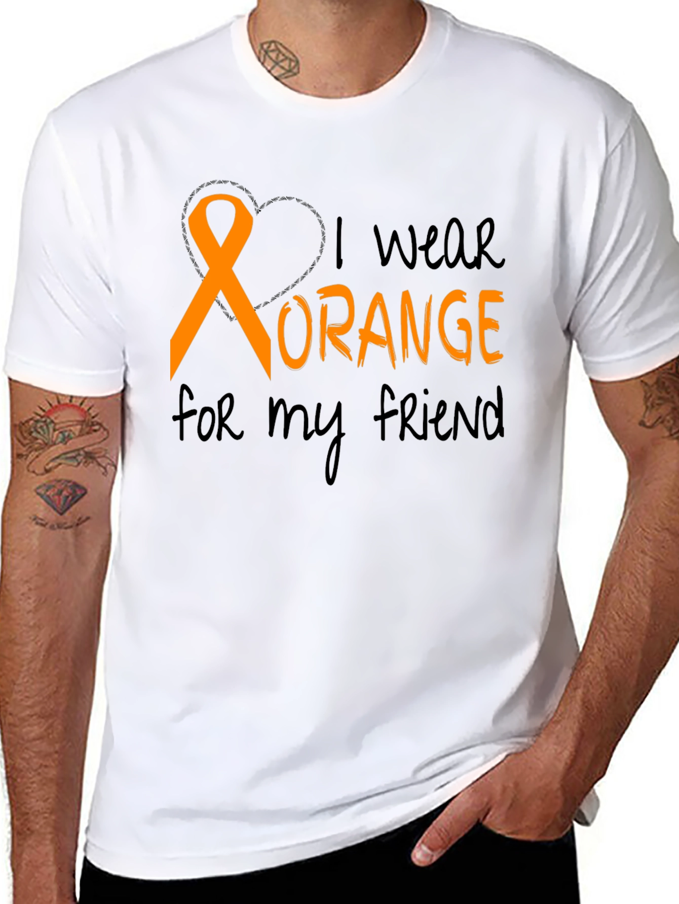 I Wear Orange T-Shirt Friend Support